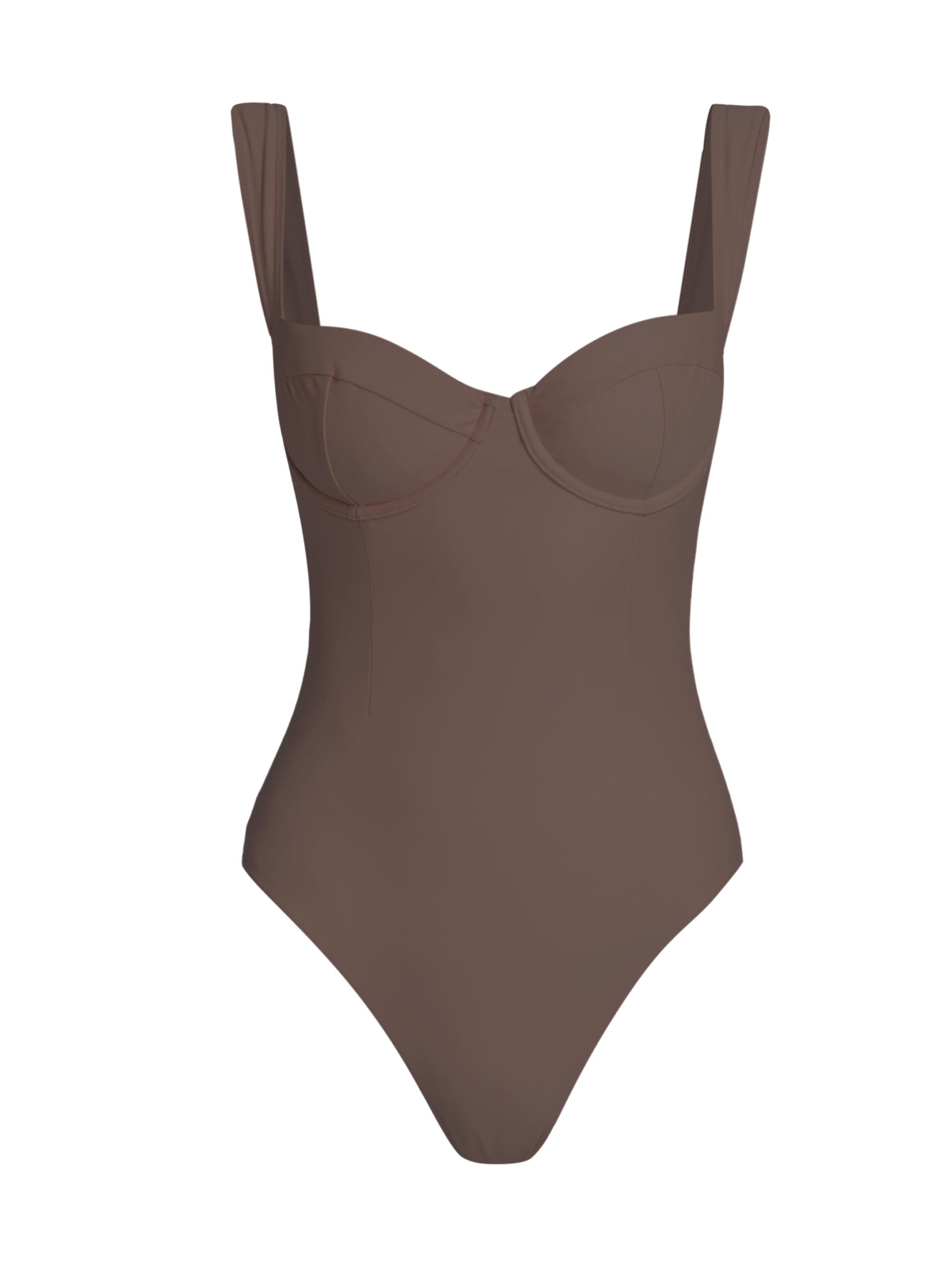 SIMKHAI Women's Kyle One-Piece Swimsuit - Chocolate