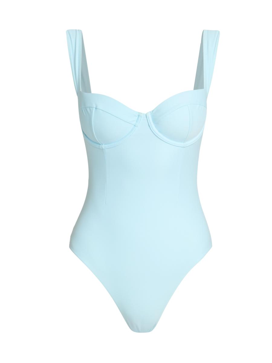 Simkhai Women's Kyle One-piece Swimsuit In Blue