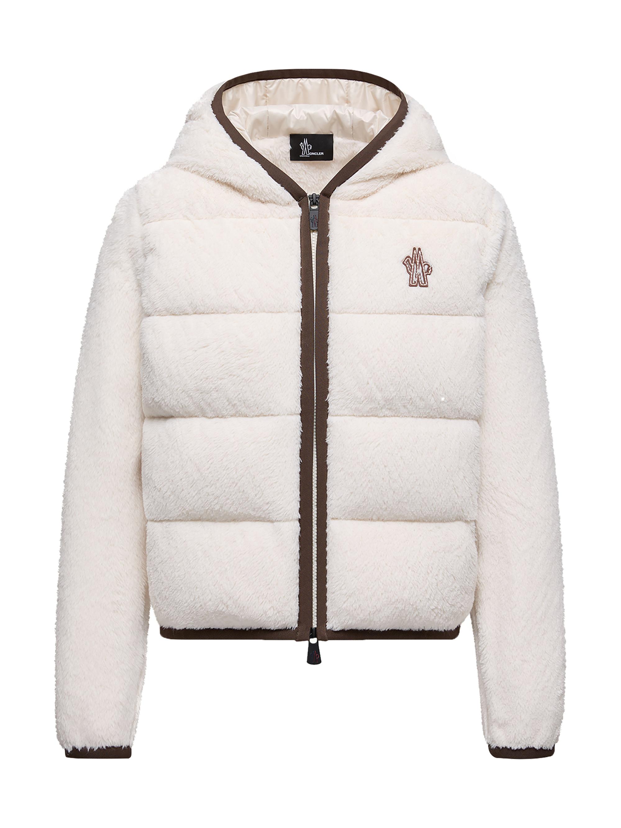 Moncler Grenoble Women's Down-Filled Hoodie in Polartec - White