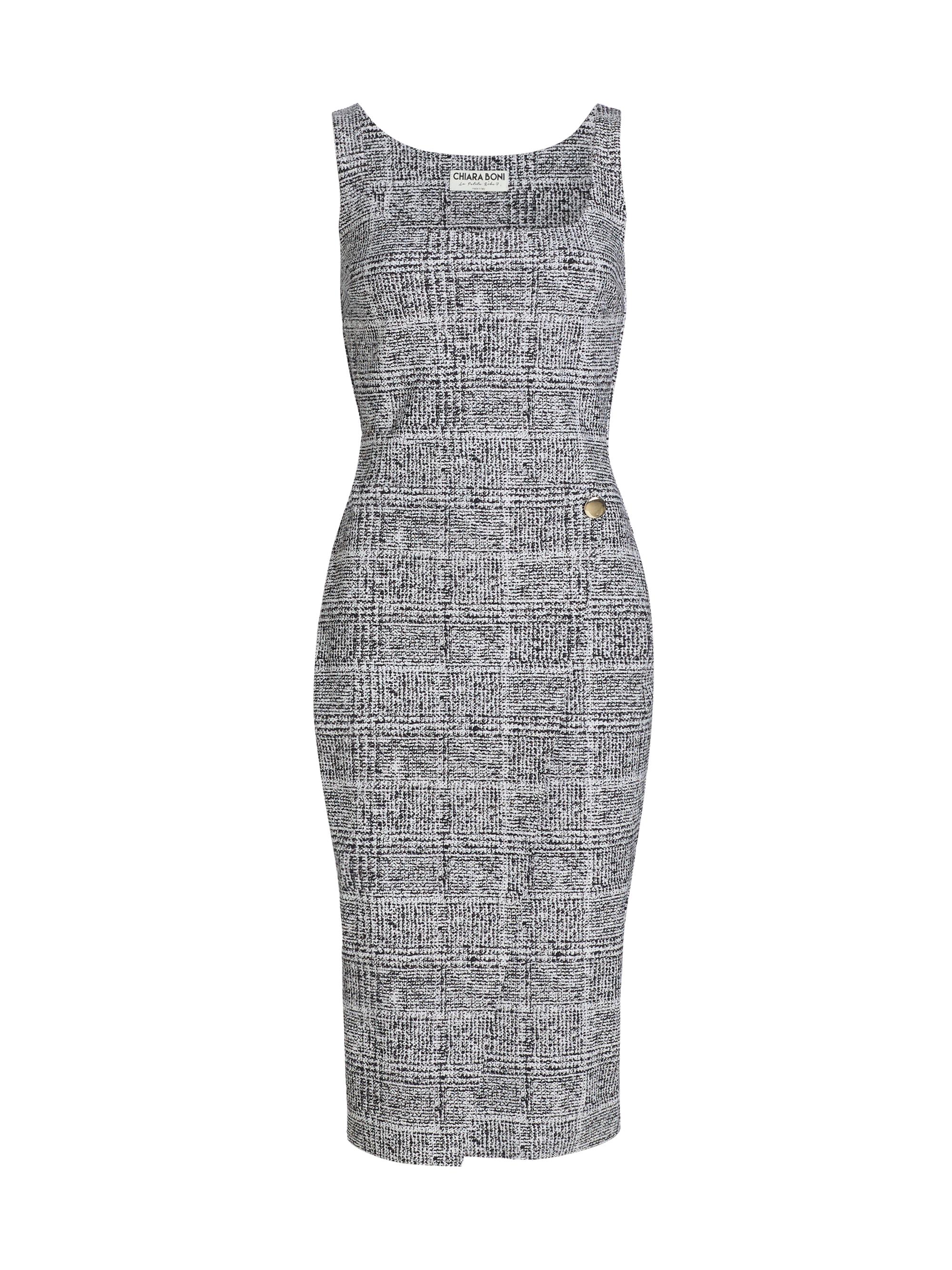 Chiara Boni La Petite Robe Women's Tweed Sleeveless Sheath Midi-Dress - Tweed