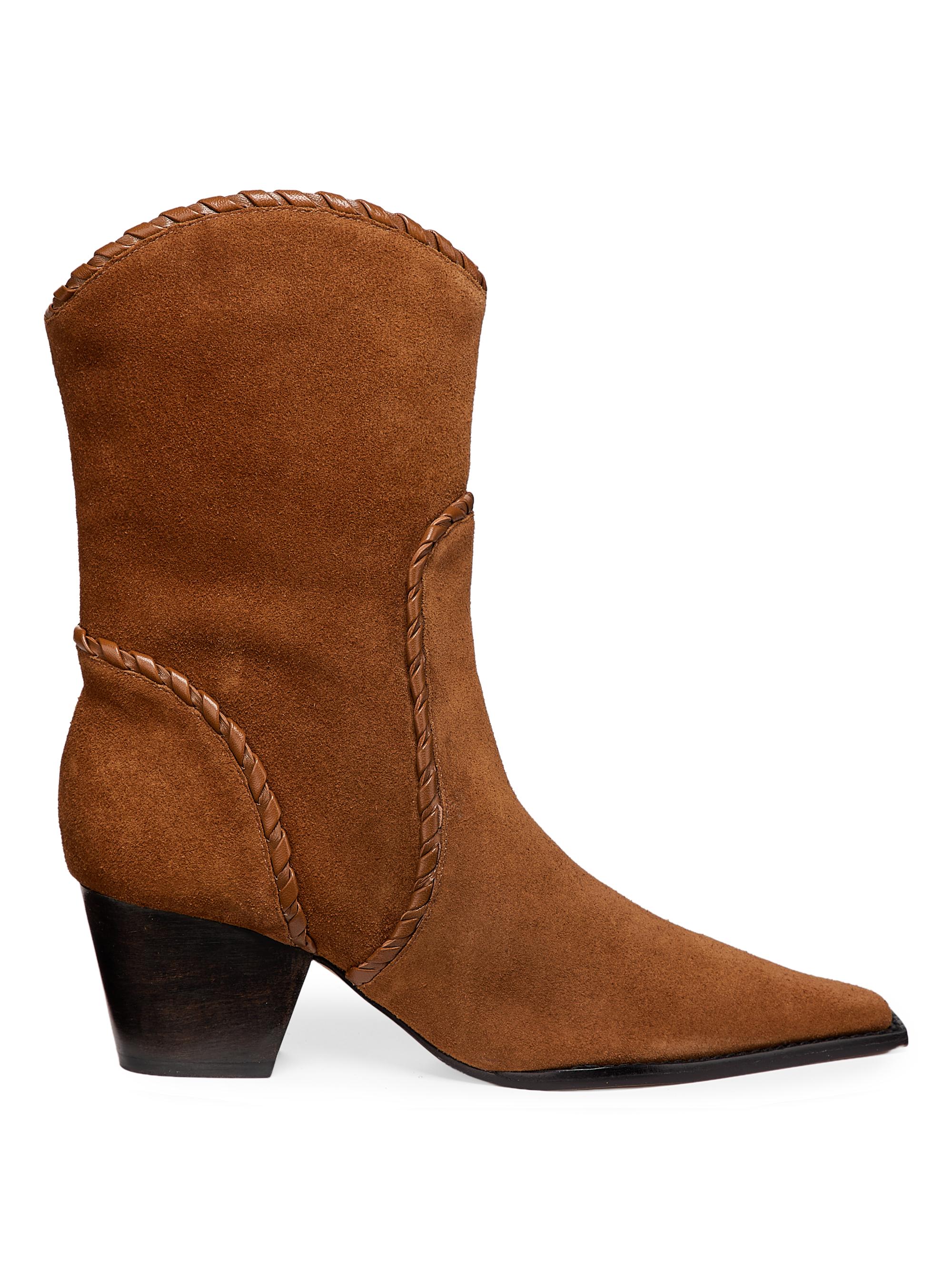 Alexandre Birman Women's Victoria Saddle Suede Boots - Espresso
