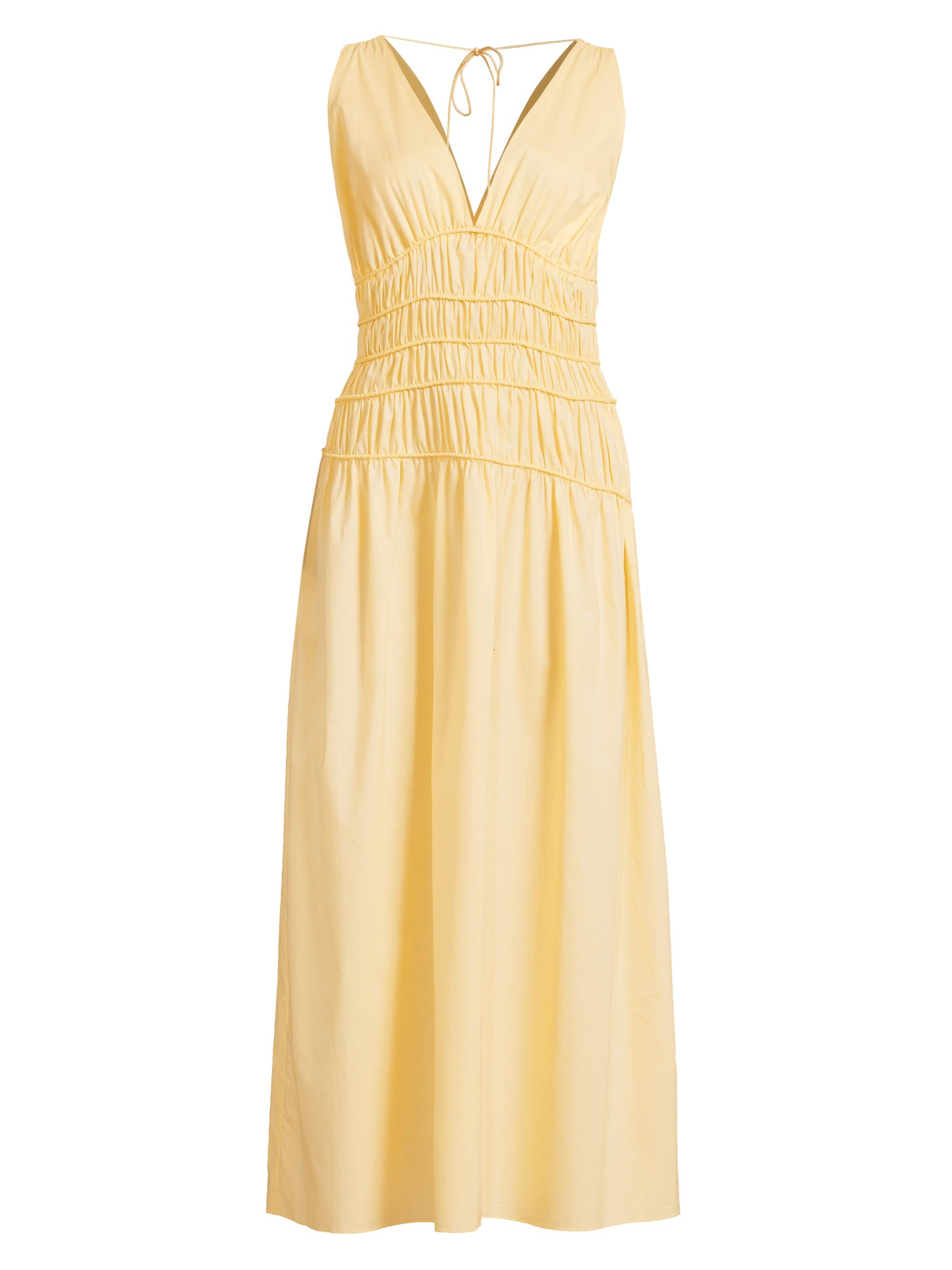 Faithfull the Brand Women's Saja Shirred Cotton Maxi Dress - Banana