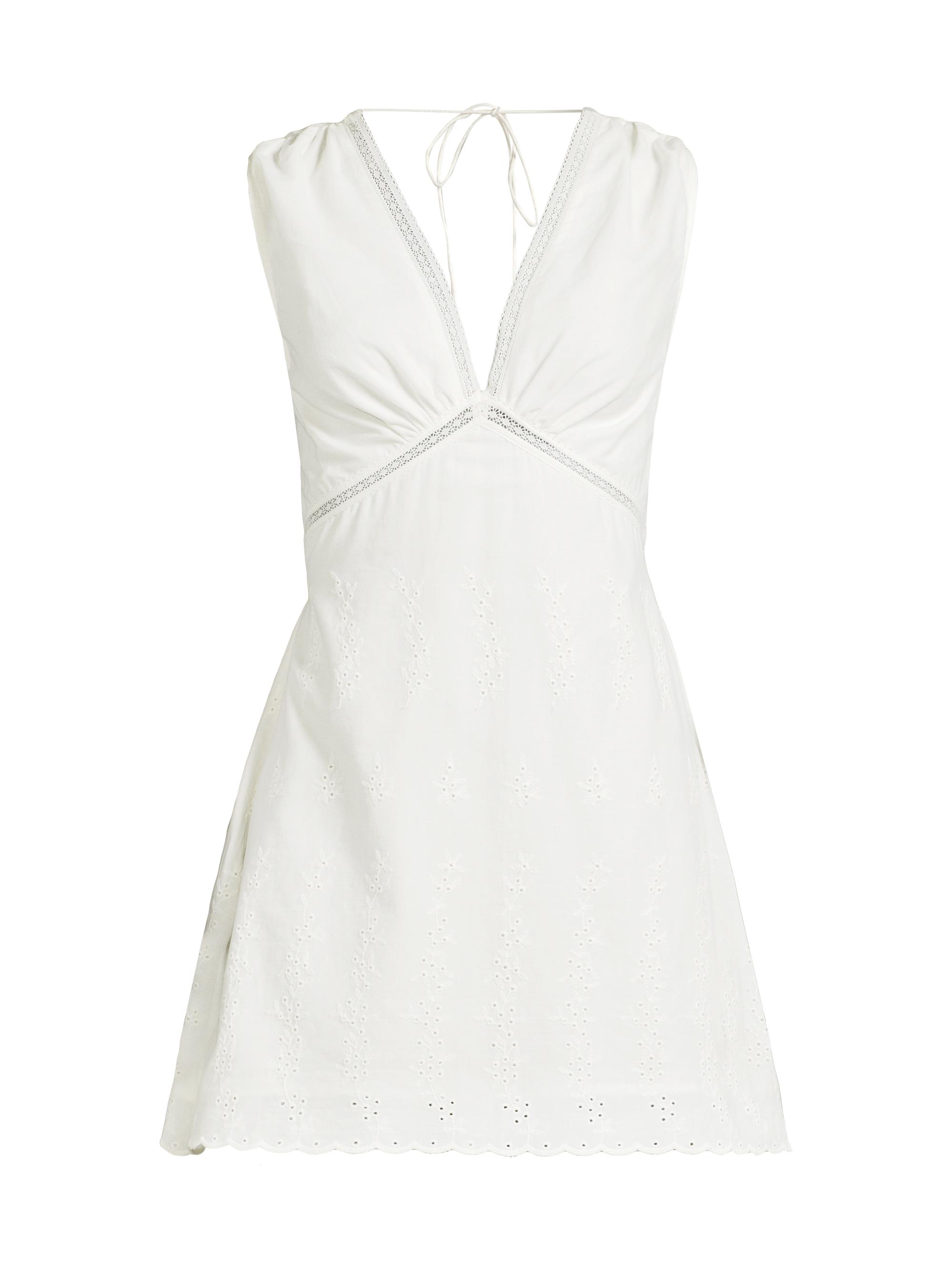 Faithfull the Brand Women's Luna Lace-Trim A-Line Minidress - Julyeta Broderie White - Women's Clothing