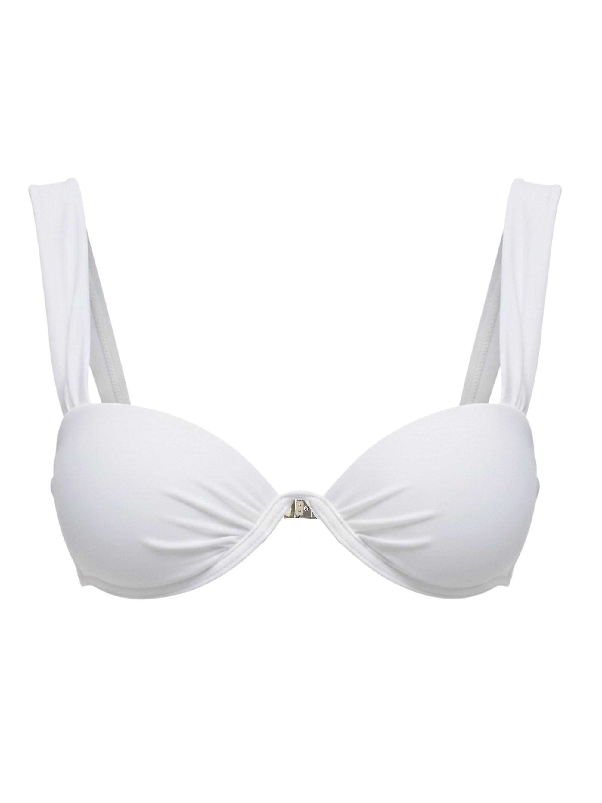 SIMKHAI Women's Anniston Striped Bikini Top - White