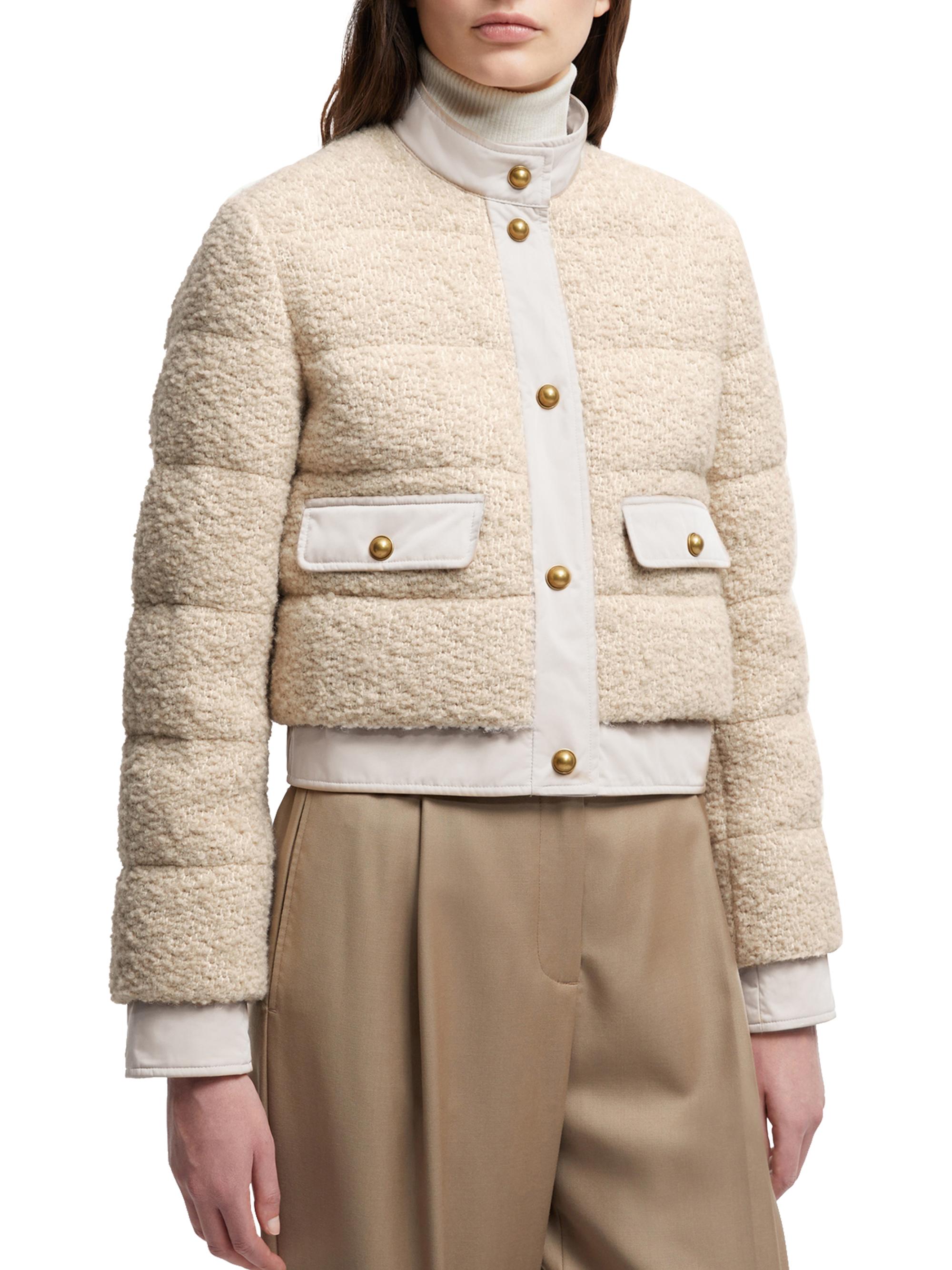 Moncler Blandy Puffer Jacket in Wool Blend Boucle | Saks Fifth Avenue