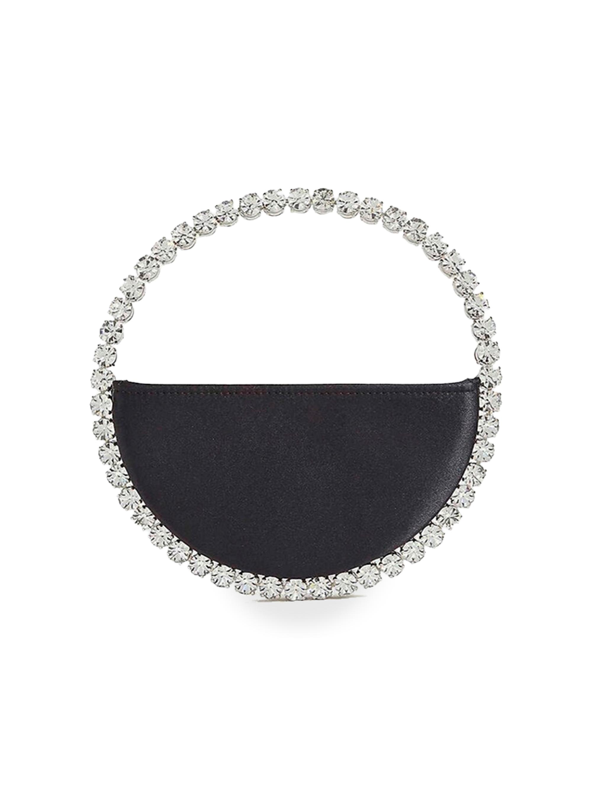 L'Alingi Women's Eternity Embellished-Handle Satin Clutch - Black