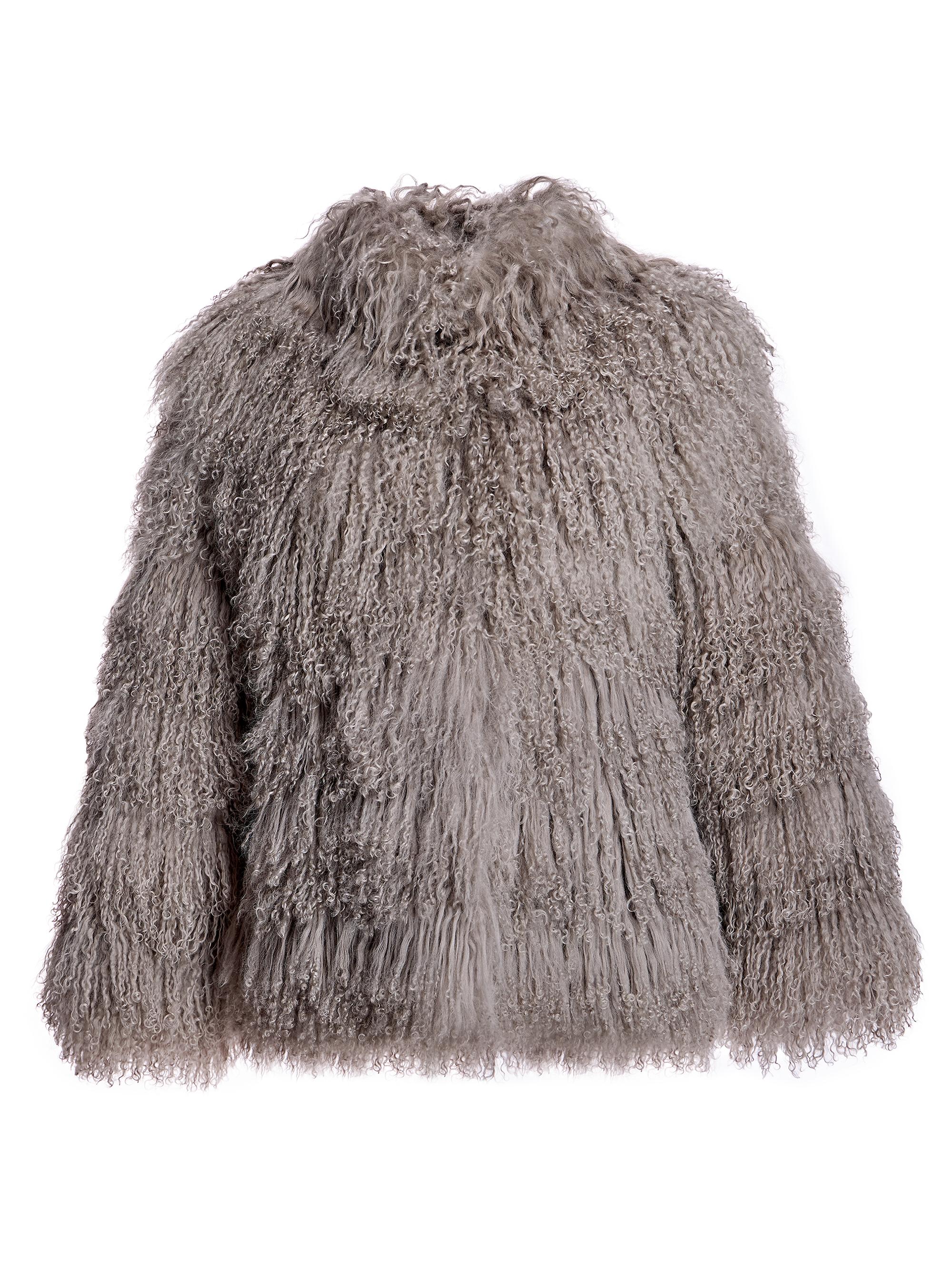 Maximilian Women's Tibetan Lamb Jacket - Brown Multi