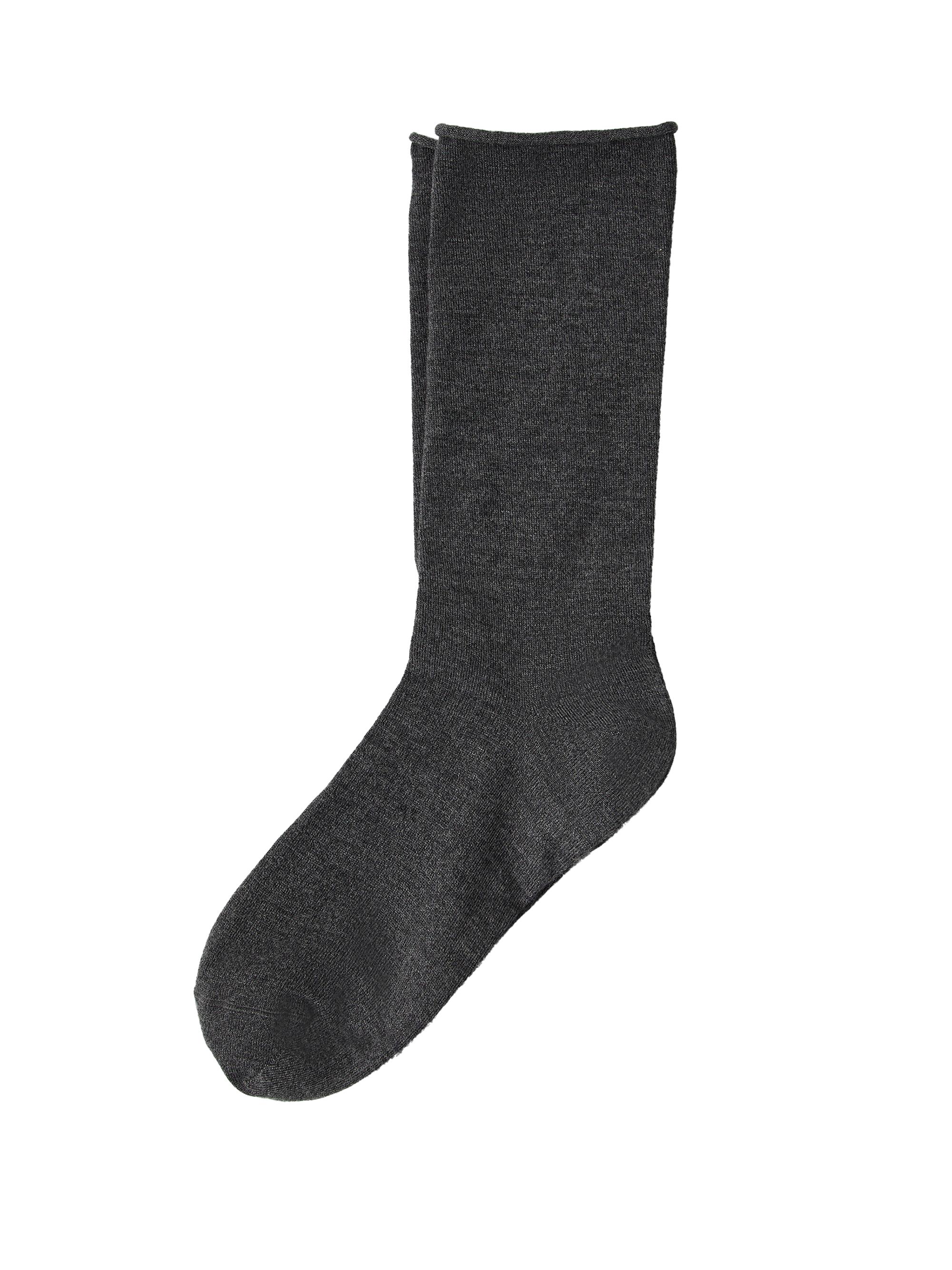 Brunello Cucinelli Women's Stretch Cashmere Knit Socks - Anthracite