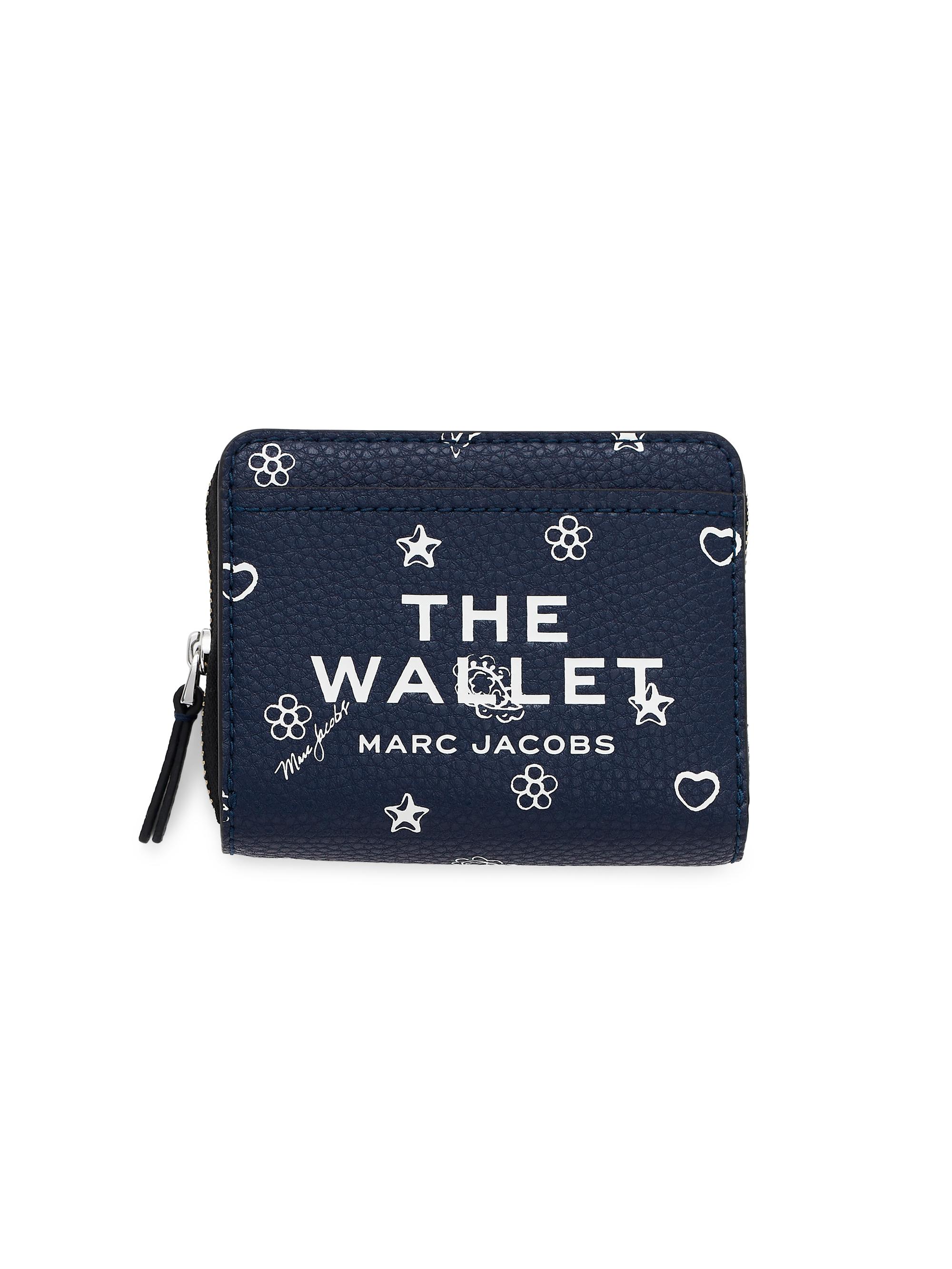 Marc Jacobs Women's The Mini Bandana Compact Leather Wallet - Navy Multi