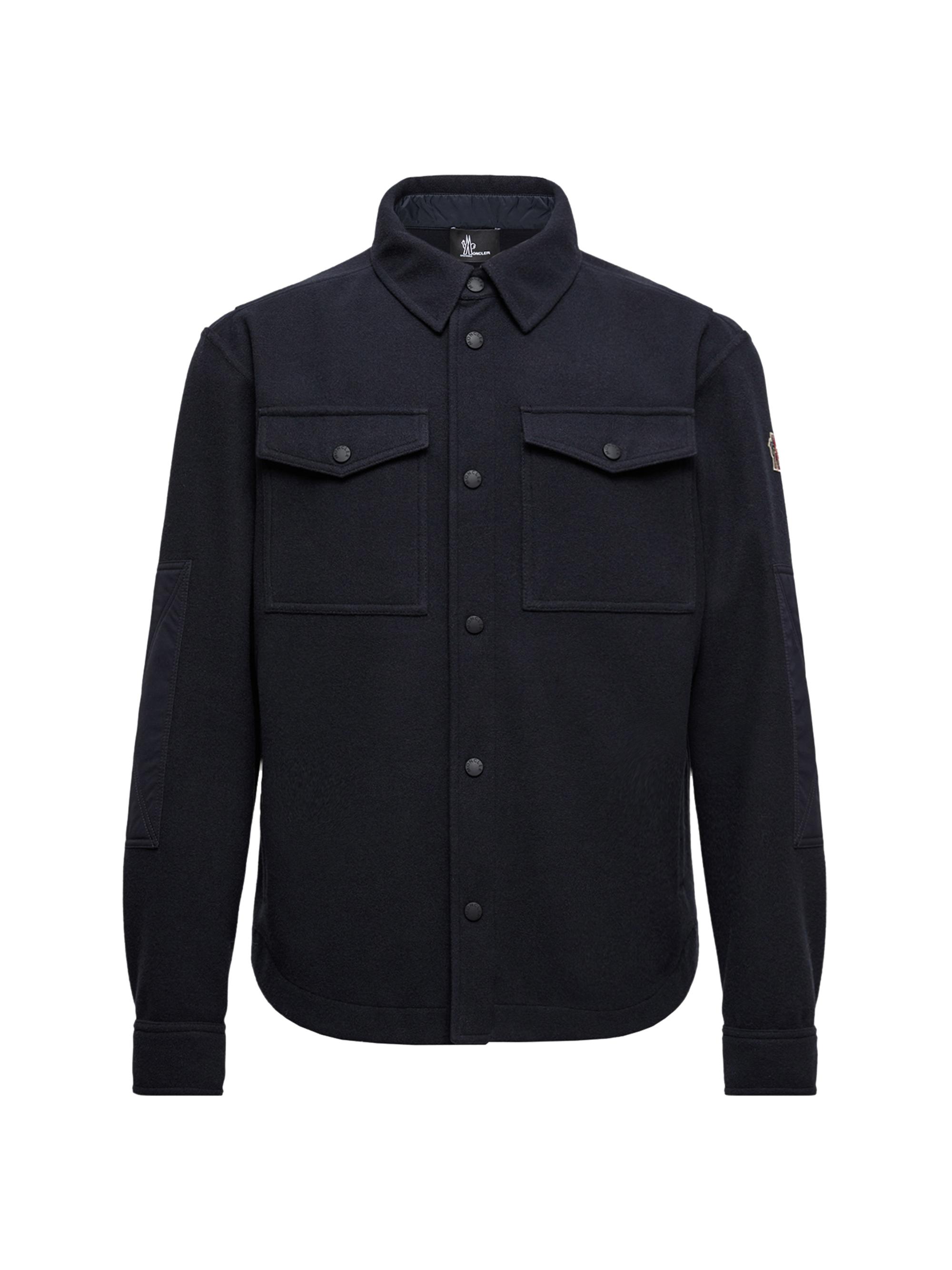 Moncler Grenoble Men's Shirt with Gore - Tex Trim - Navy Blue