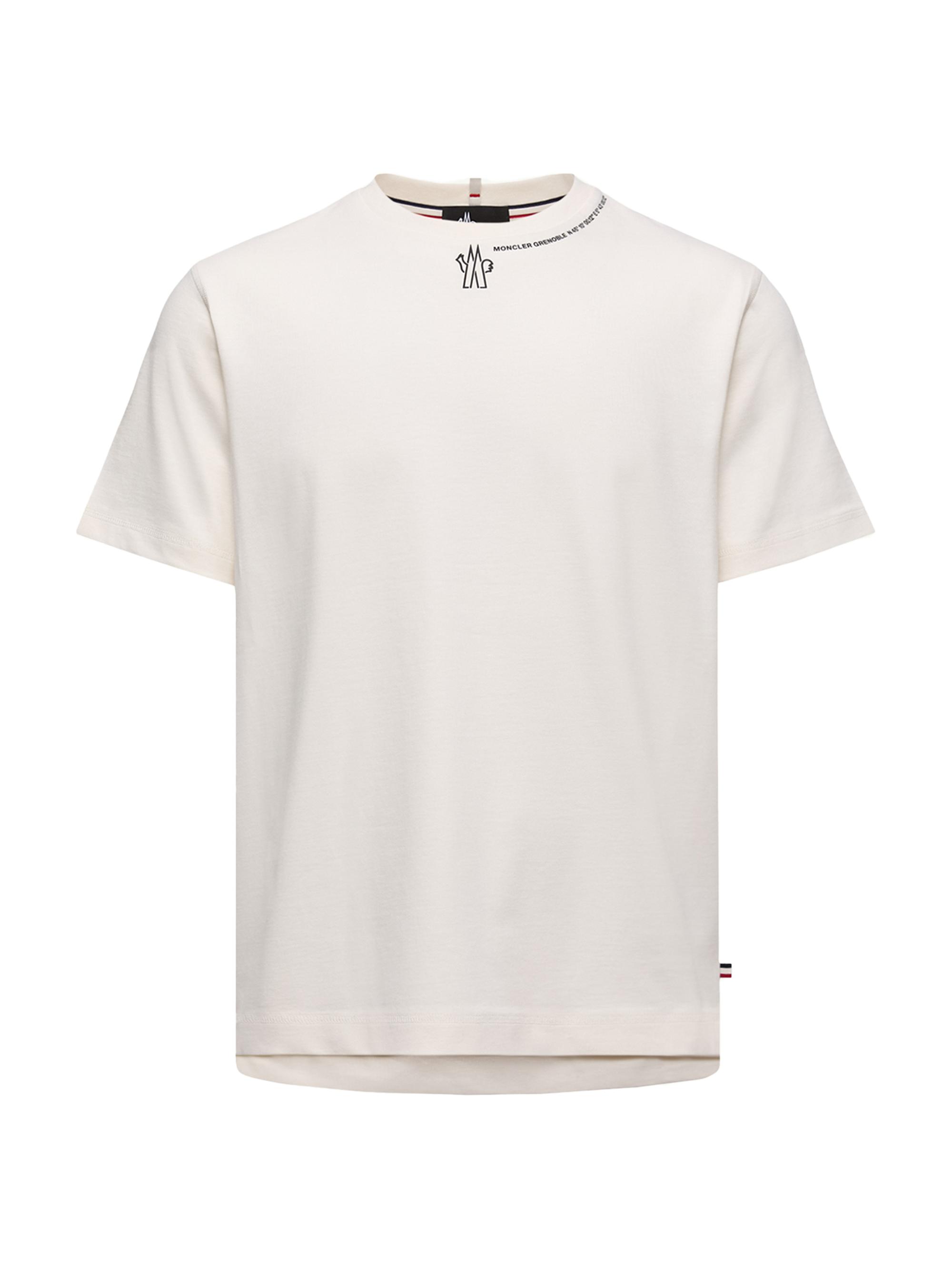 Moncler Grenoble Men's Crewneck T-Shirt in Cotton - White | Thumbnail 5
