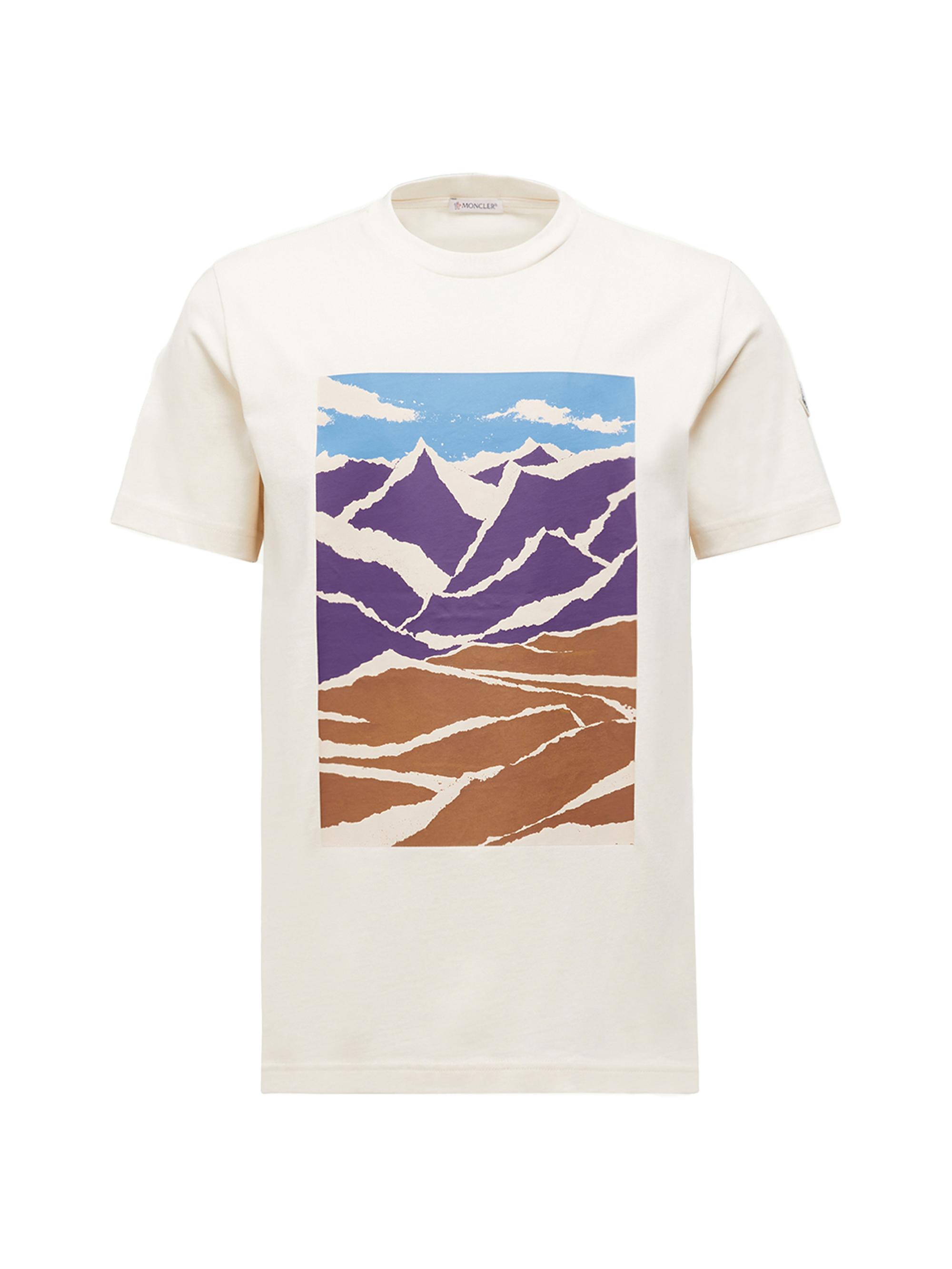 Moncler Men's Crewneck T-Shirt in Cotton - White