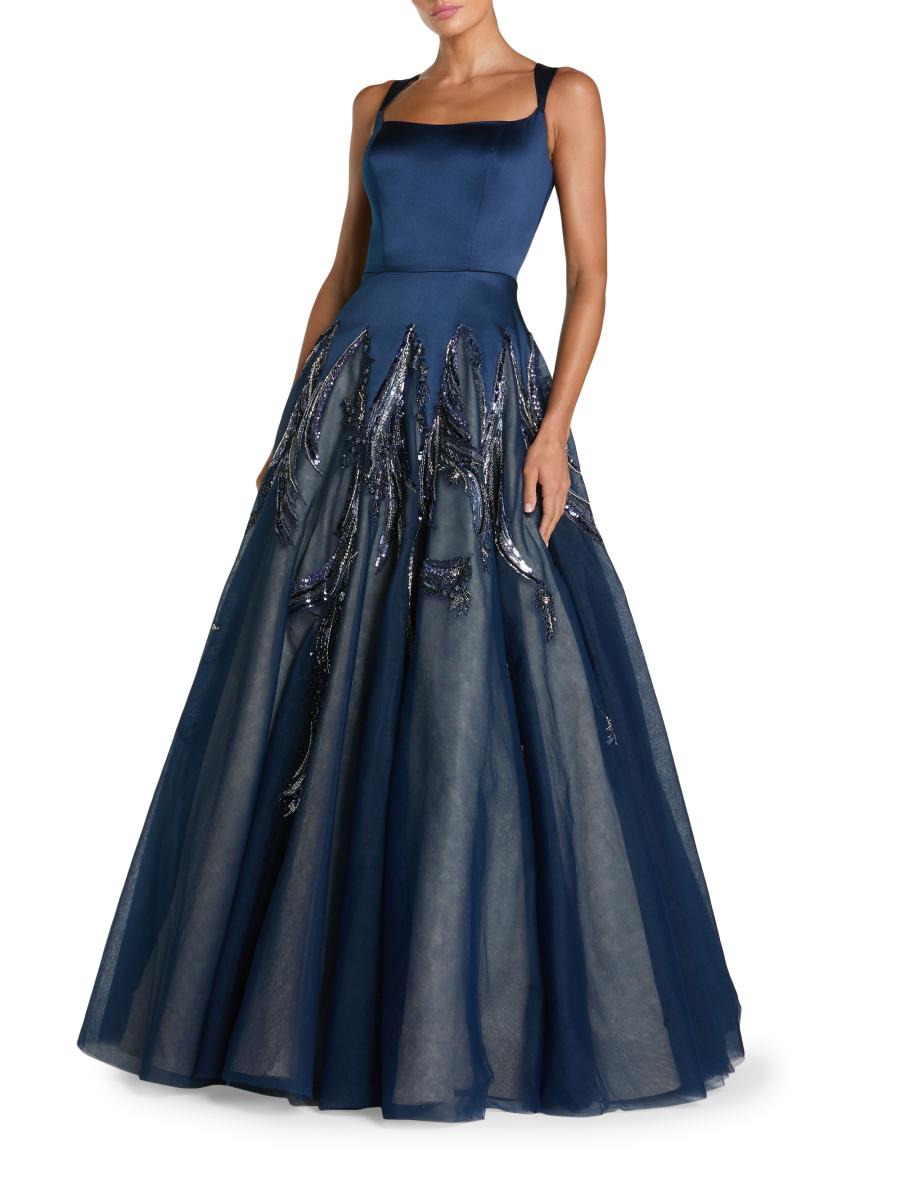 Oscar De La Renta Evening Gowns Mac Duggal Sequin Bead-Embellished Ball  Gown Saks Fifth Avenue