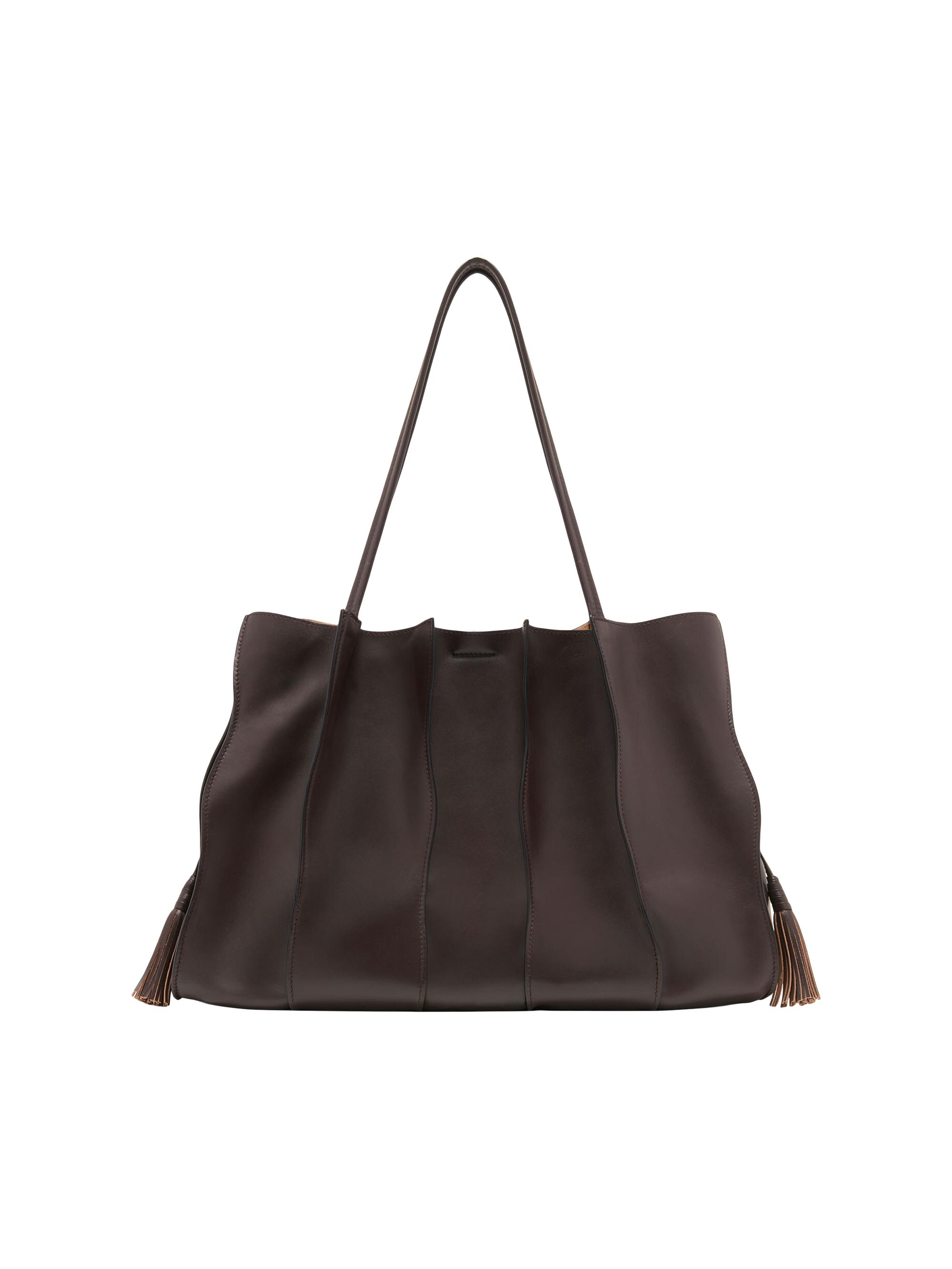 Ulla Johnson Women's Adria Leather Tote Bag - Wenge