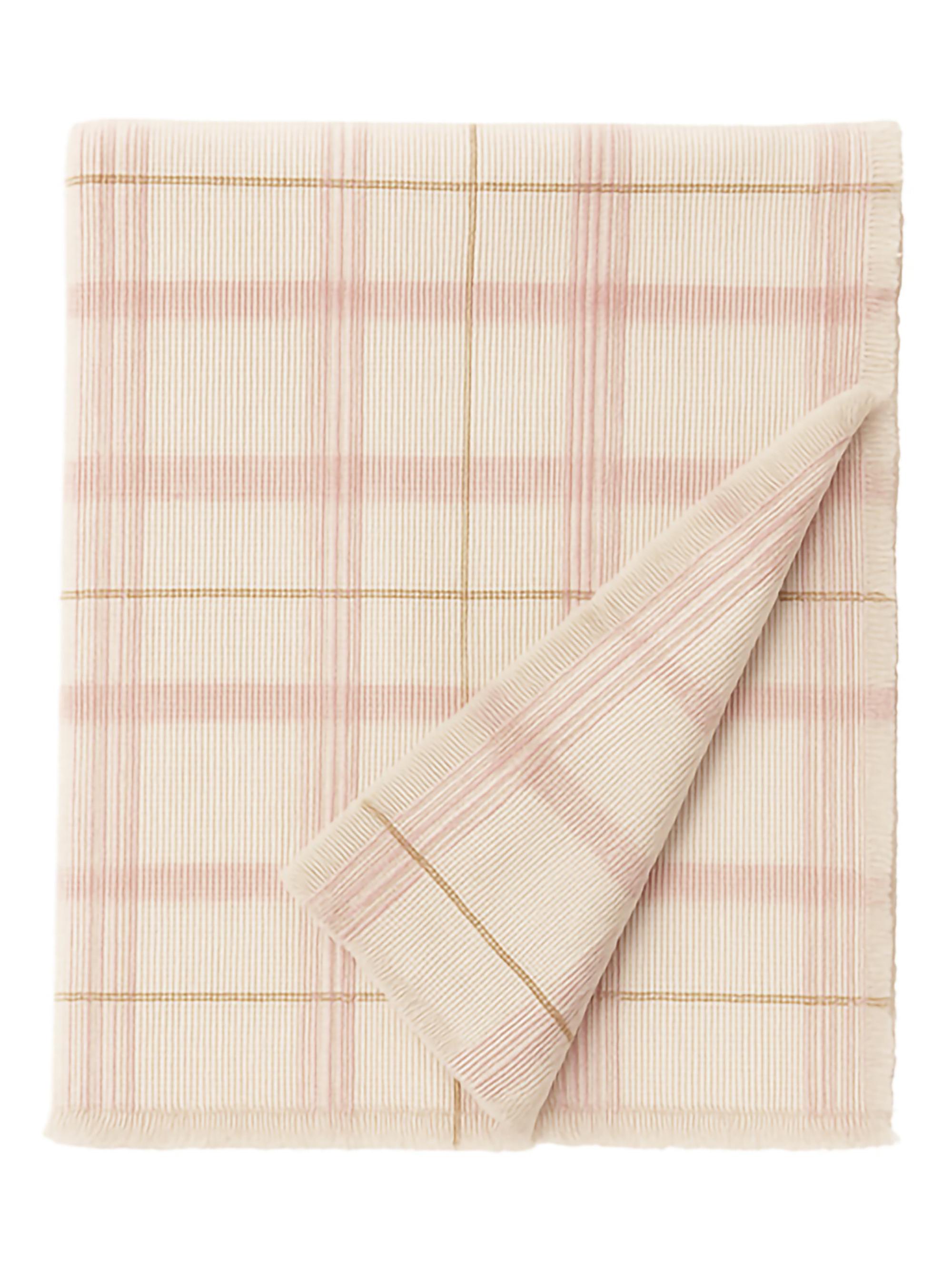 Lorena Canals Handloom Kid Bed Throw Tartan - Canyon Rose Multicolor