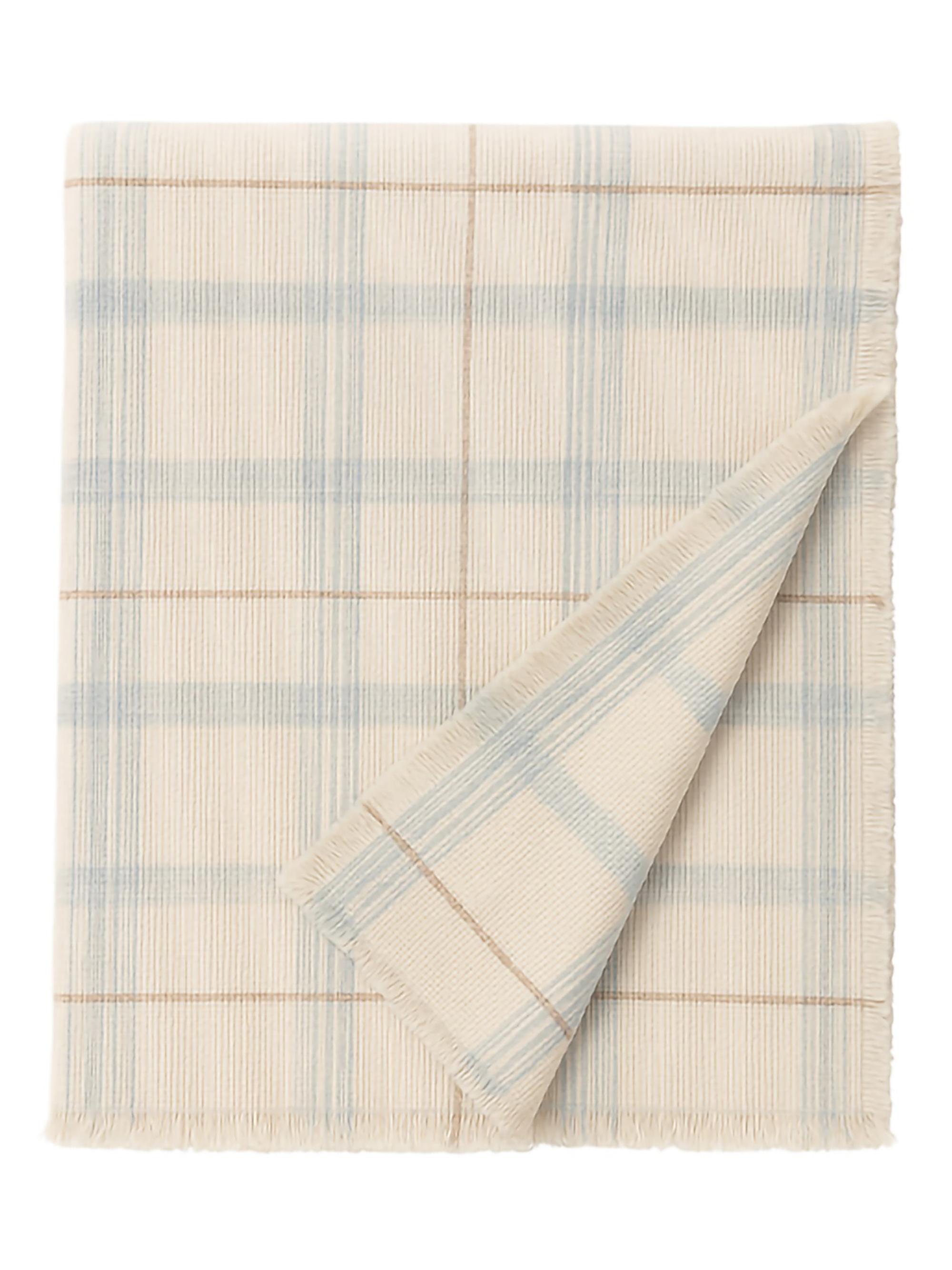 Lorena Canals Handloom Kid Bed Throw Tartan - Natural Multicolor