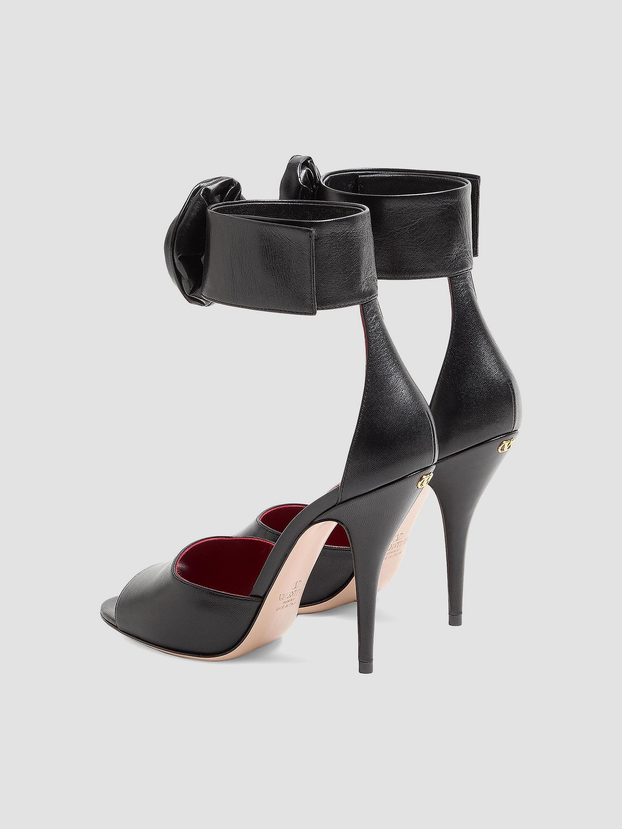 Valentino Garavani Drip Rose Kidskin 105MM Sandals with Crystals | Saks ...