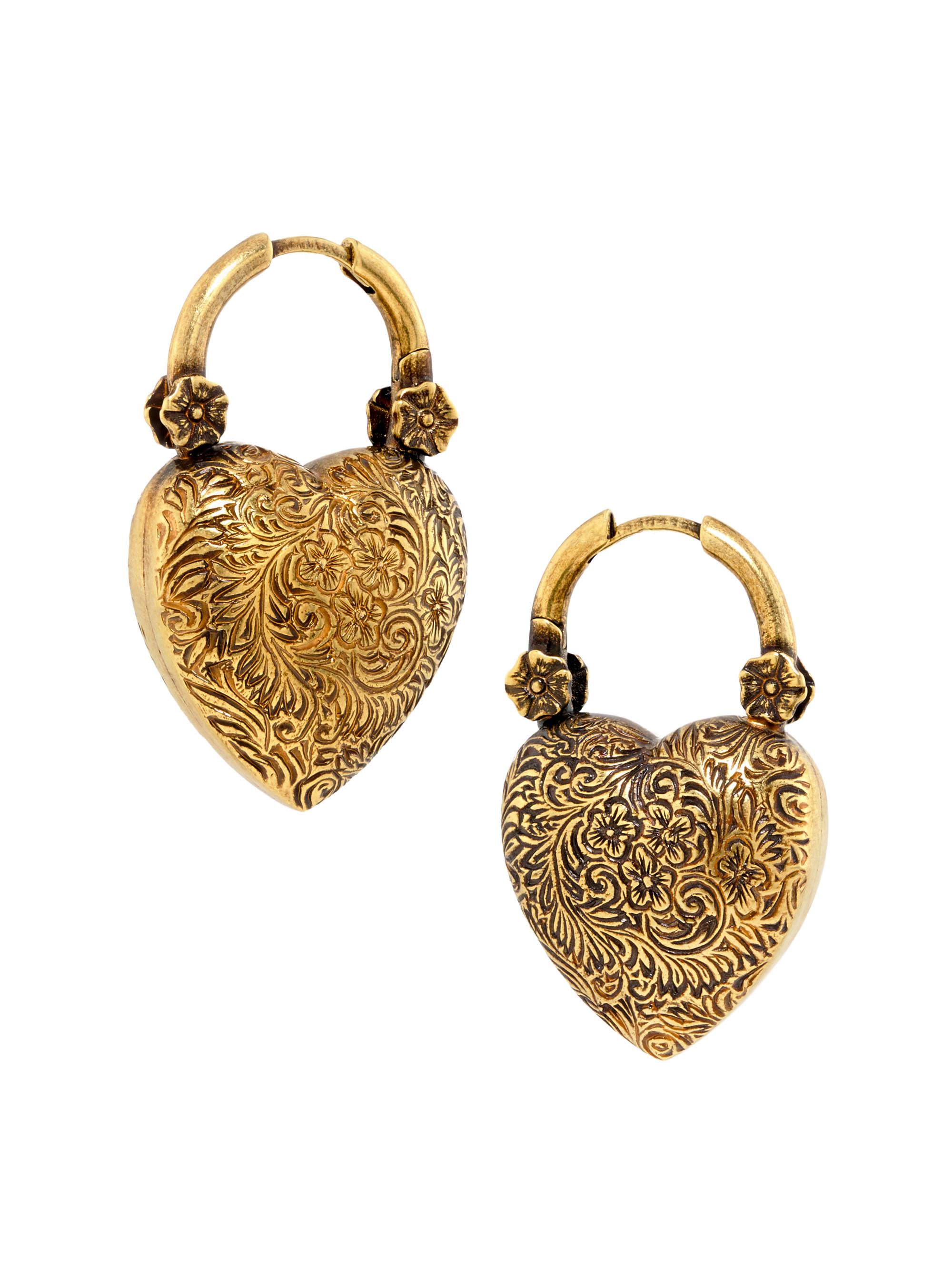 Chloé Women's Château Treasures Goldtone Heart Drop Earrings - Vintage Gold