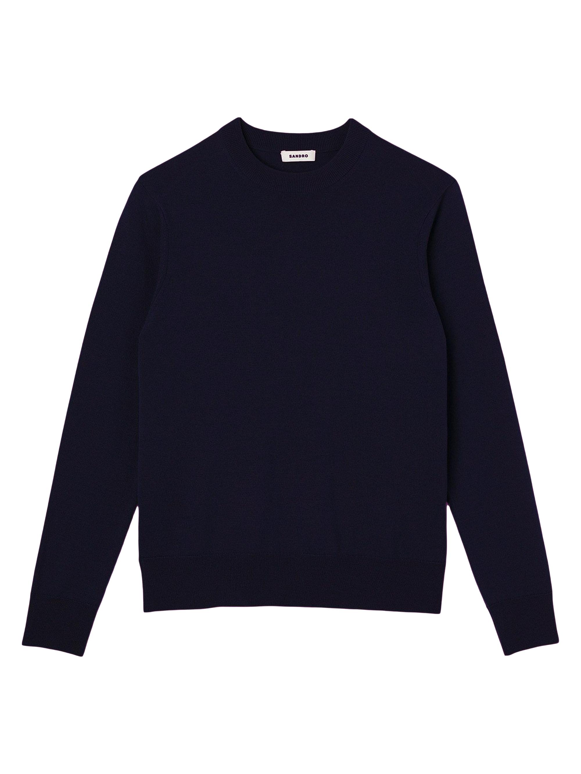 Sandro Men's Wool Sweater - Navy Blue