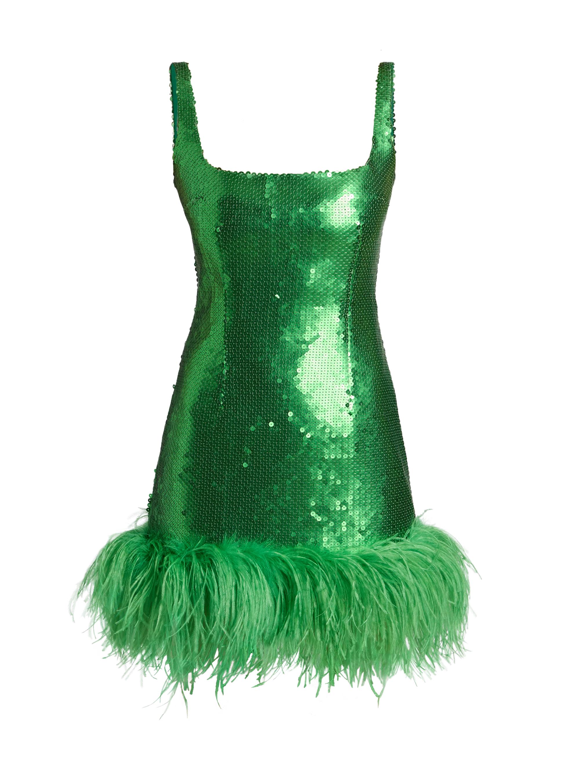 16Arlington Women's Sior Feather-Trimmed Sequined Minidress - Giada