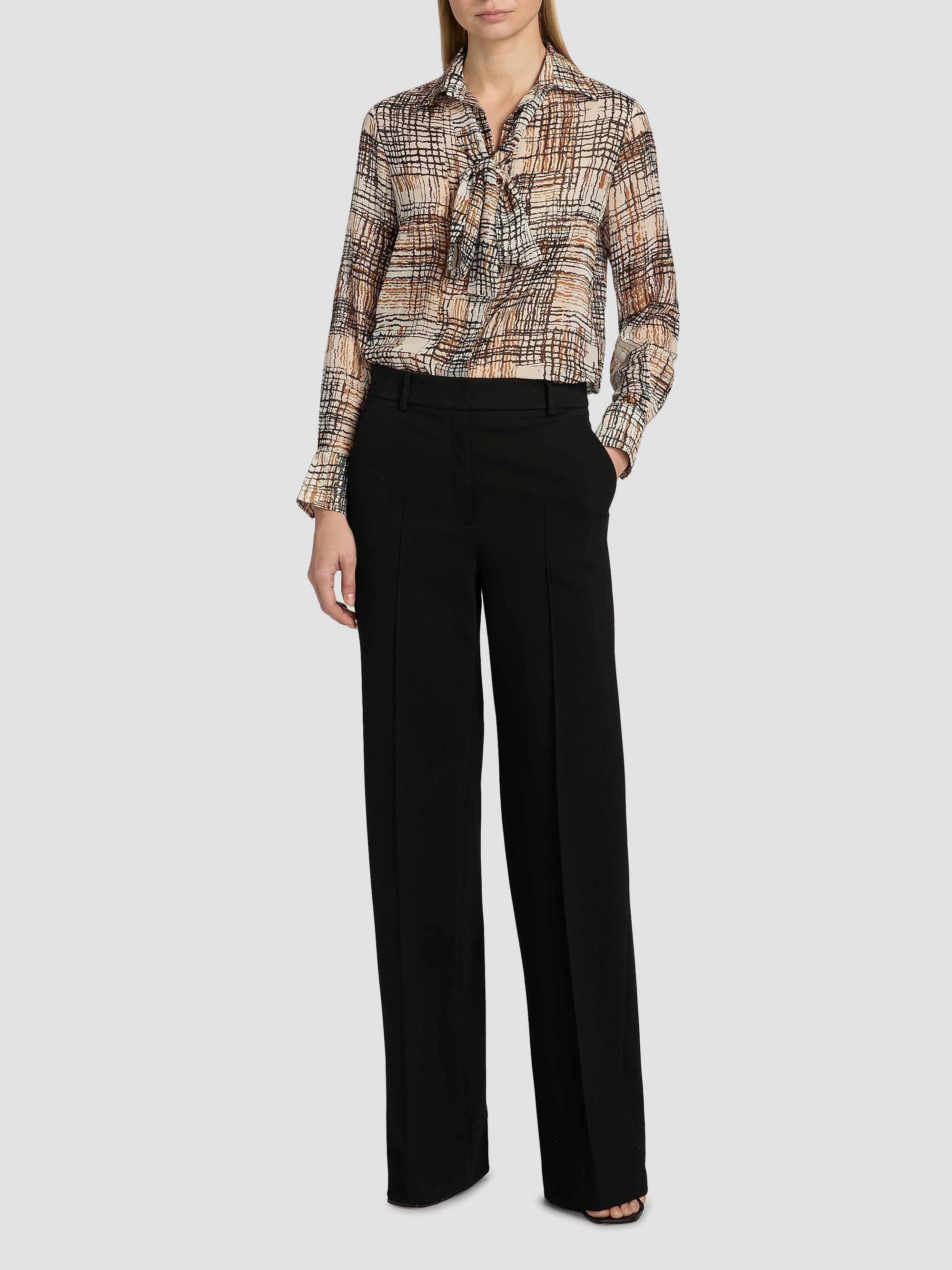 Kiton Women's Silk Printed Chiffon Shirt - Black Leather | Thumbnail 2