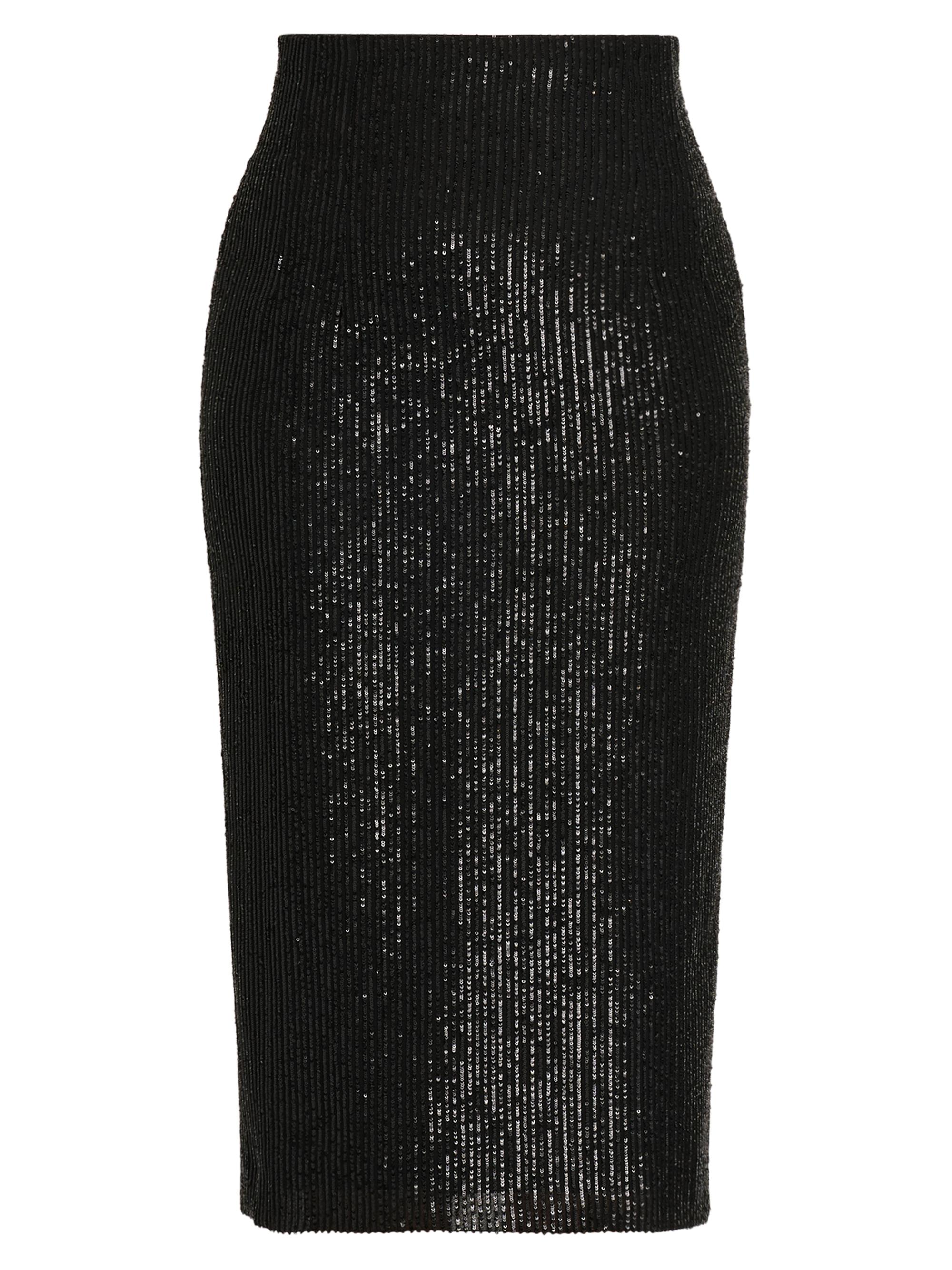 Kiton Women's Sequined Pencil Skirt - Black