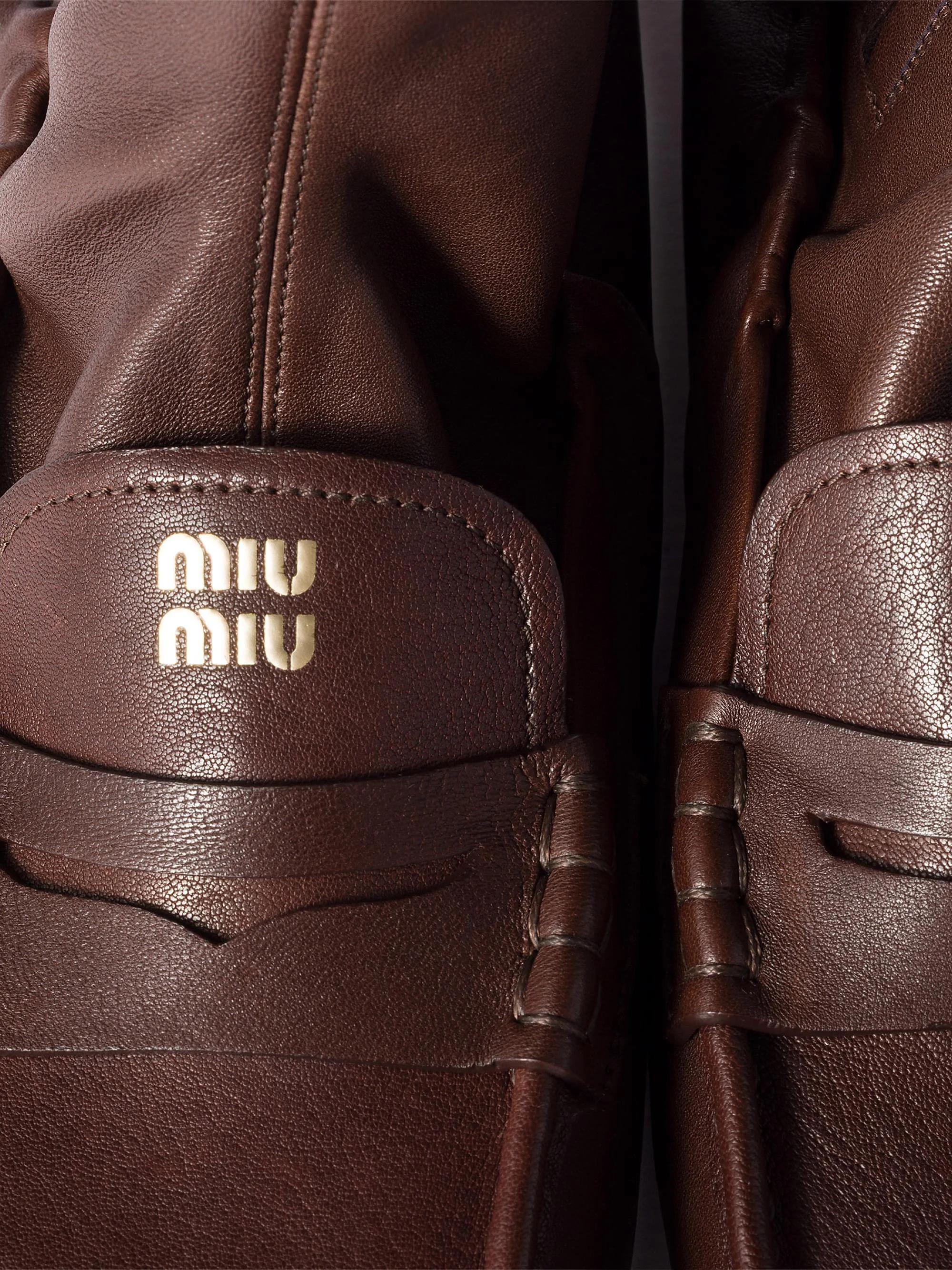 Miu Miu Ruches Nappa Leather Boots | Saks Fifth Avenue