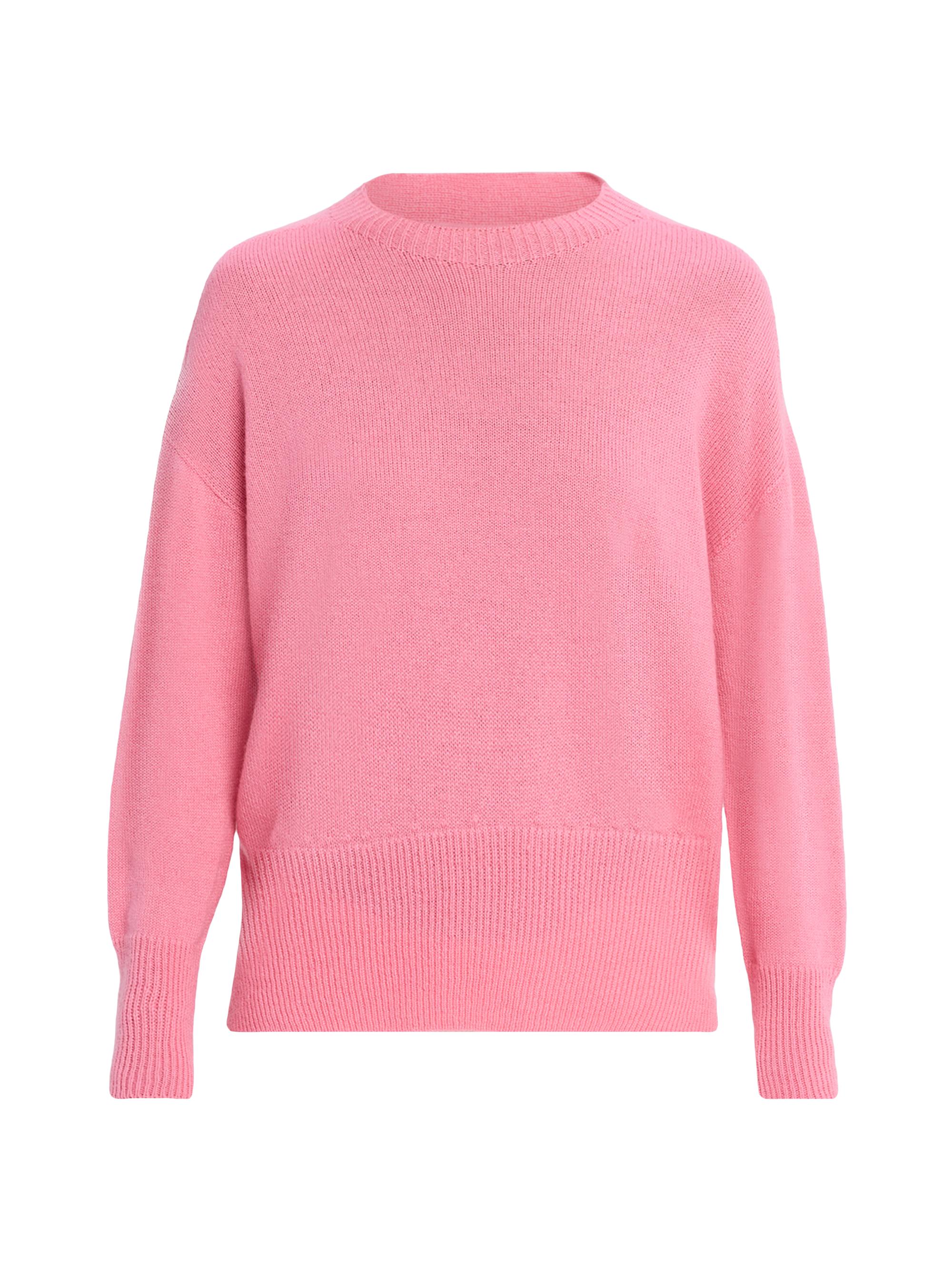 Oh My Goat Women's Crewneck Chunky Rib-Trim Cashmere Sweater - Khaki