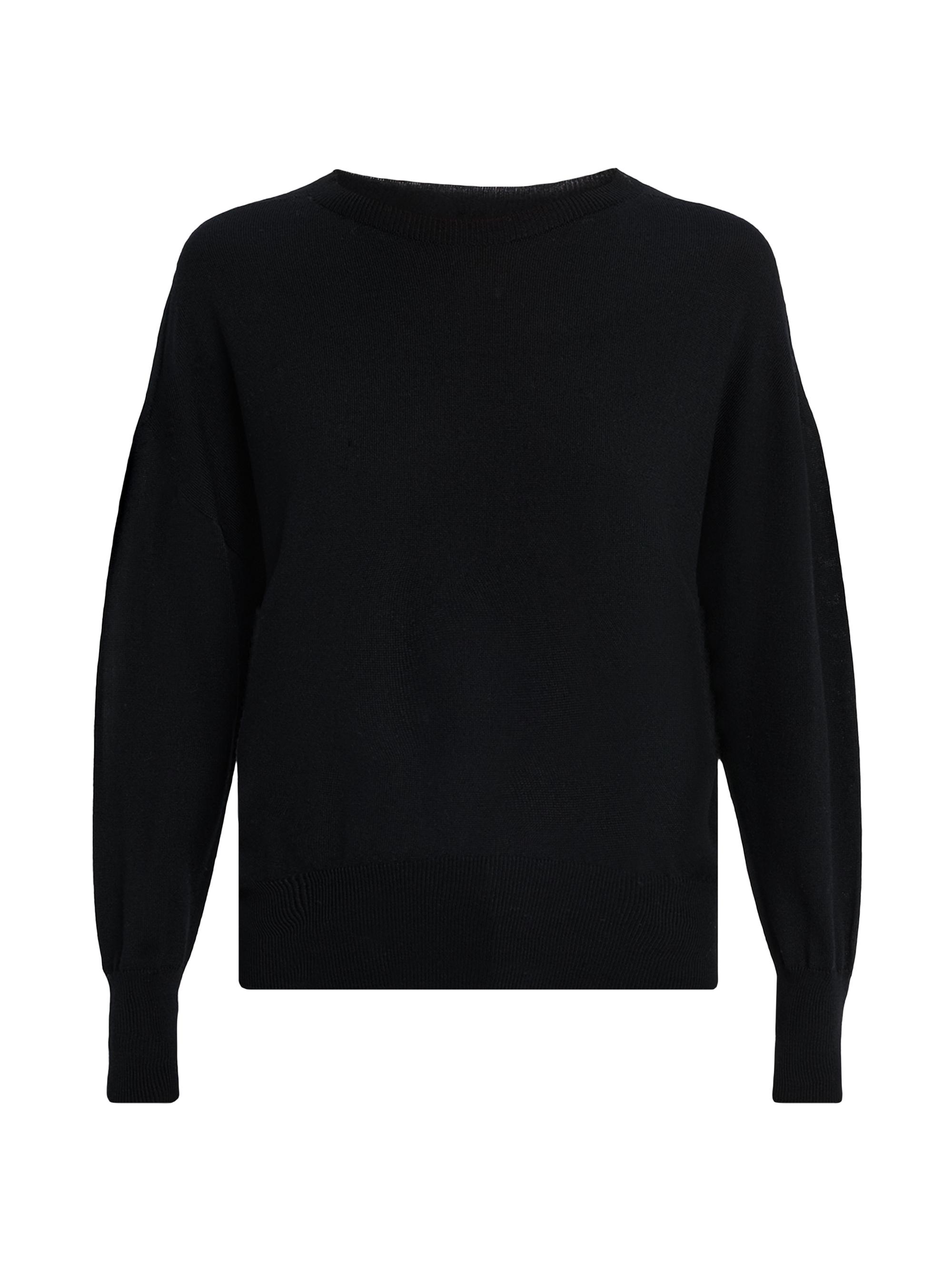 Oh My Goat Women's Crewneck Merino Wool Sweater - Nero