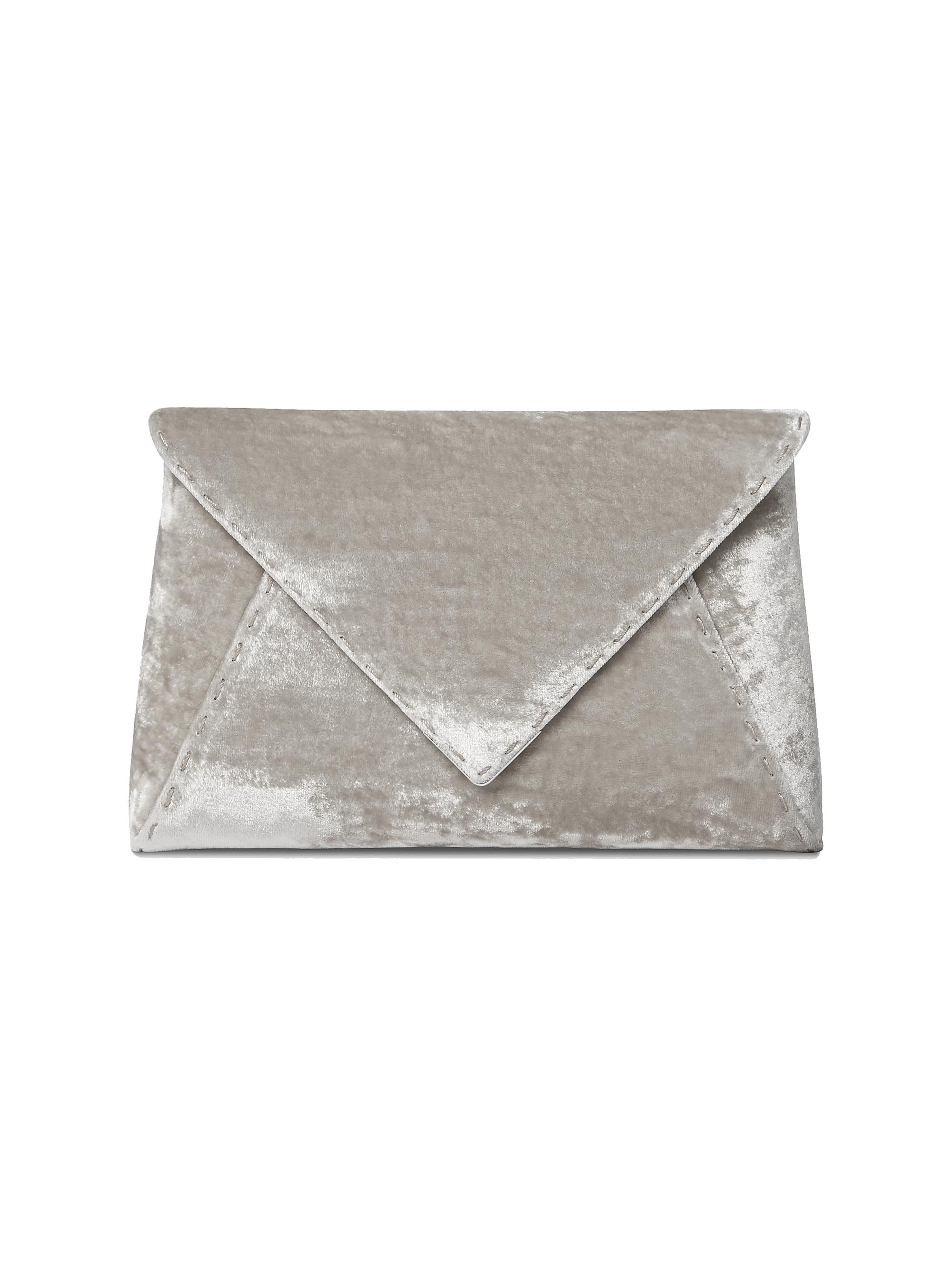 Tyler Ellis Women's Lee Pouchet  Crushed Velvet with Silver Hardware - Icy Blue