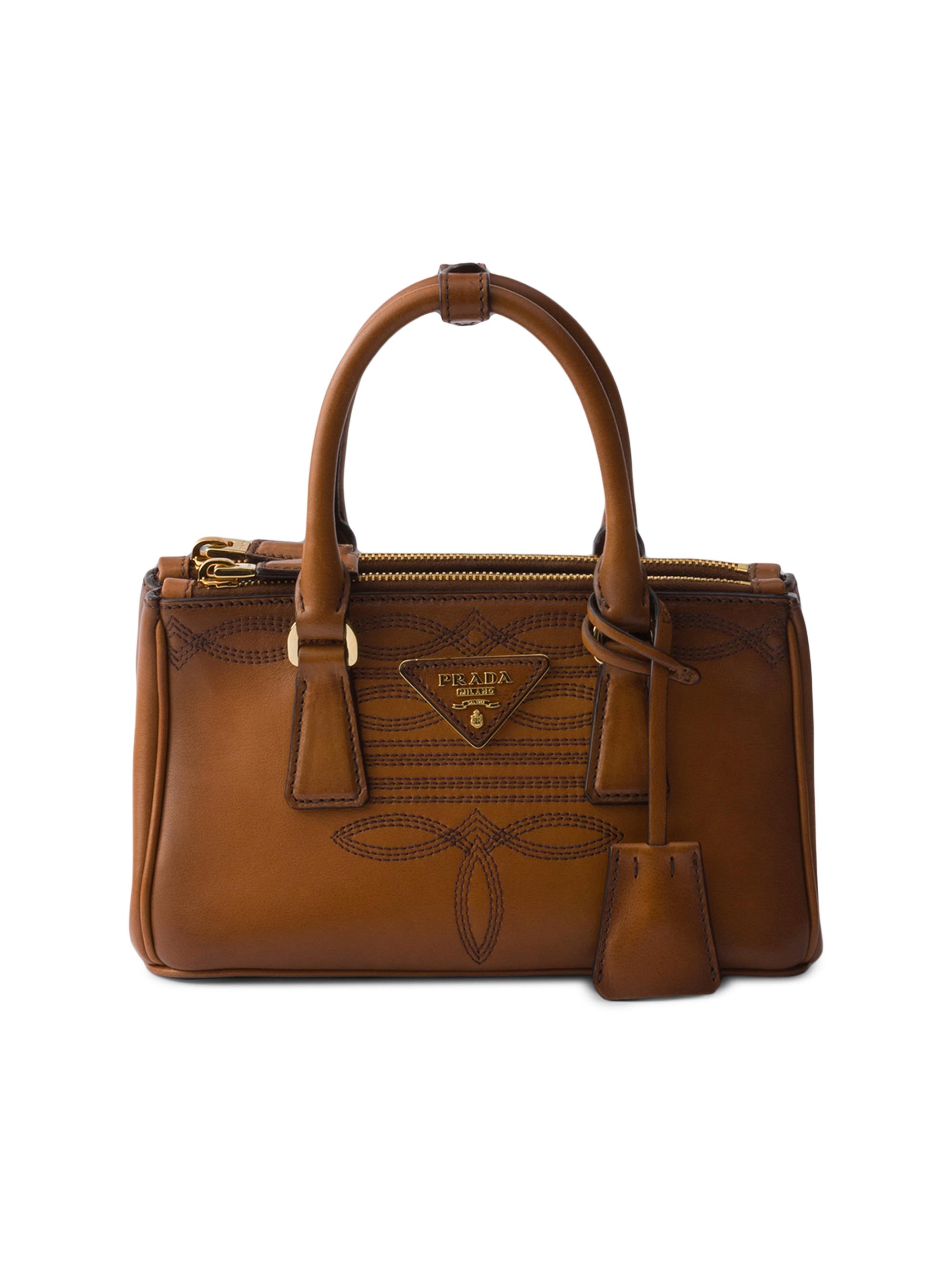 Prada Women's  Galleria Mini Leather Bag - Brown