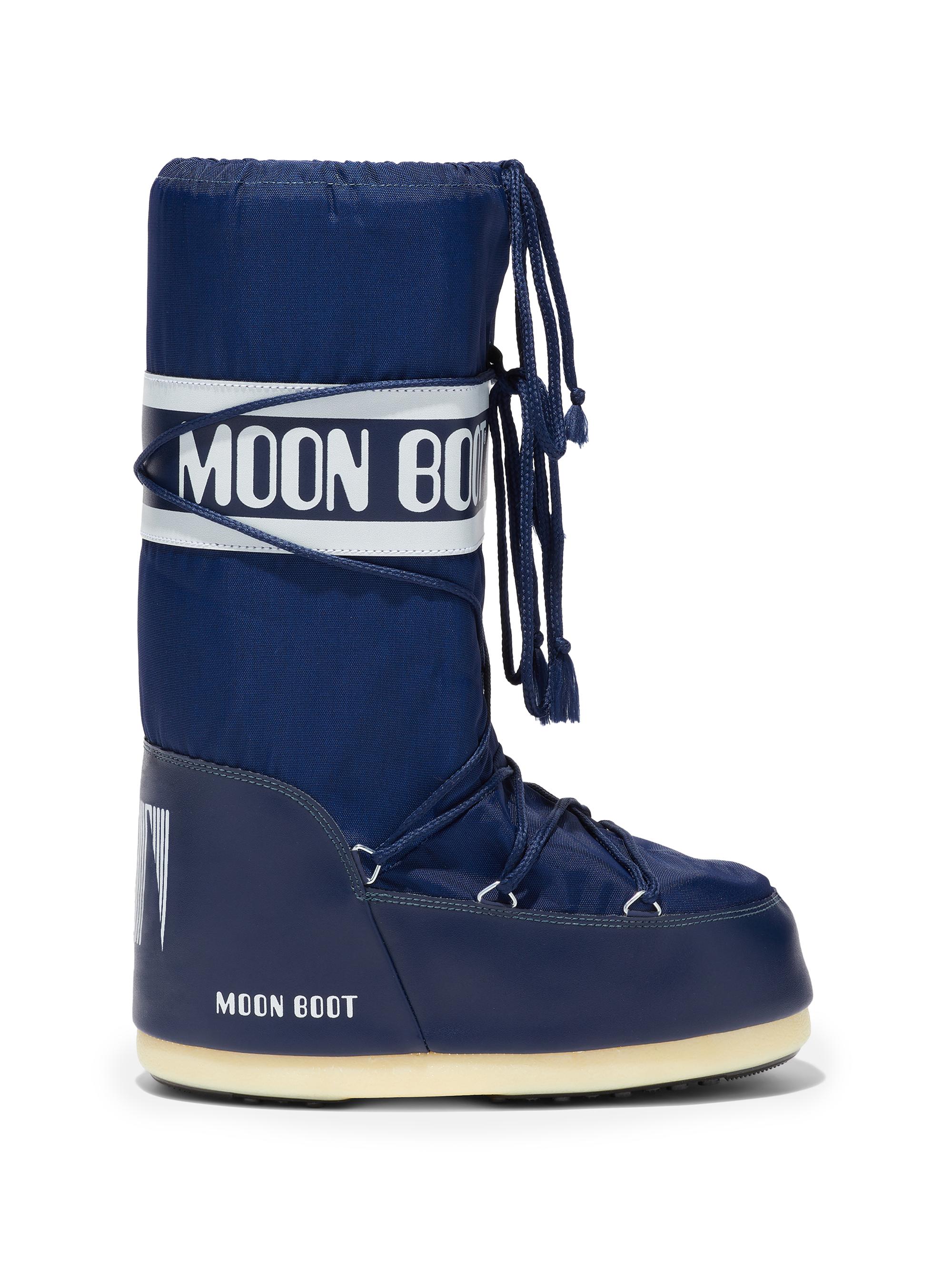 Moon Boot Little Kid's Icon Padded Nylon Boots - Blue 10.5 (Child) | Thumbnail 5