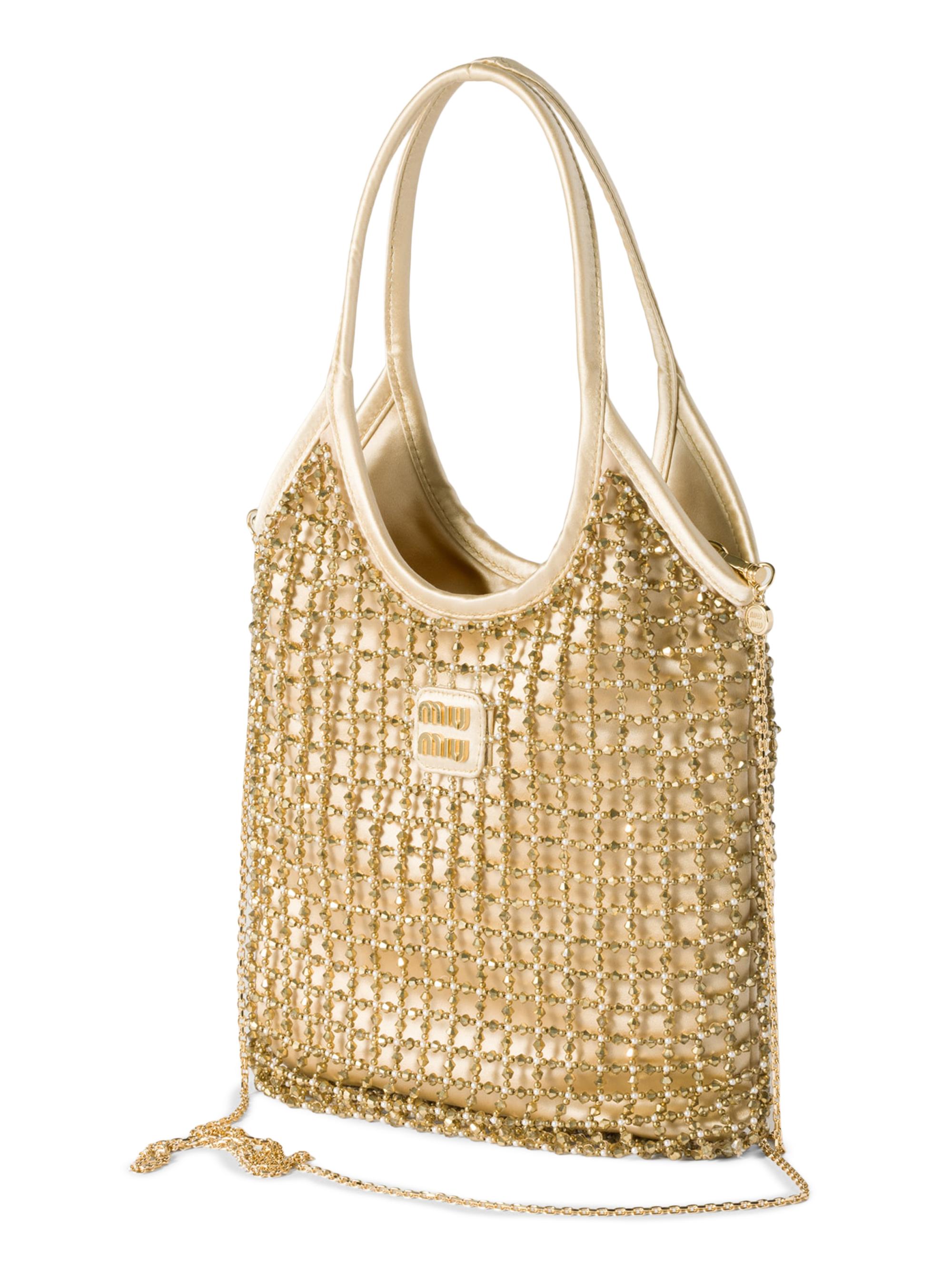 Miu Miu Ivy Beaded Duchesse Shoulder Bag | Saks Fifth Avenue