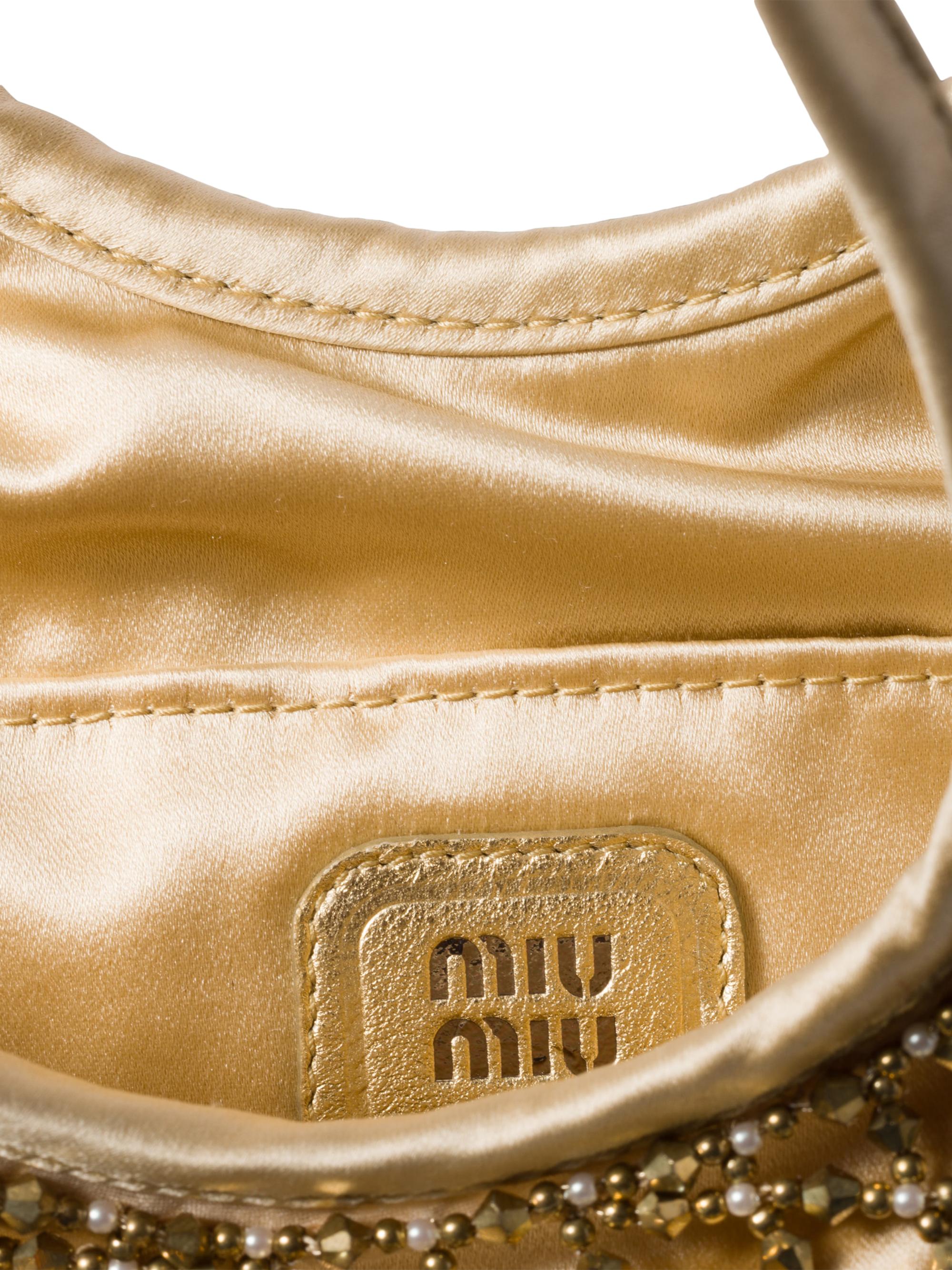 Miu Miu Ivy Beaded Duchesse Shoulder Bag | Saks Fifth Avenue