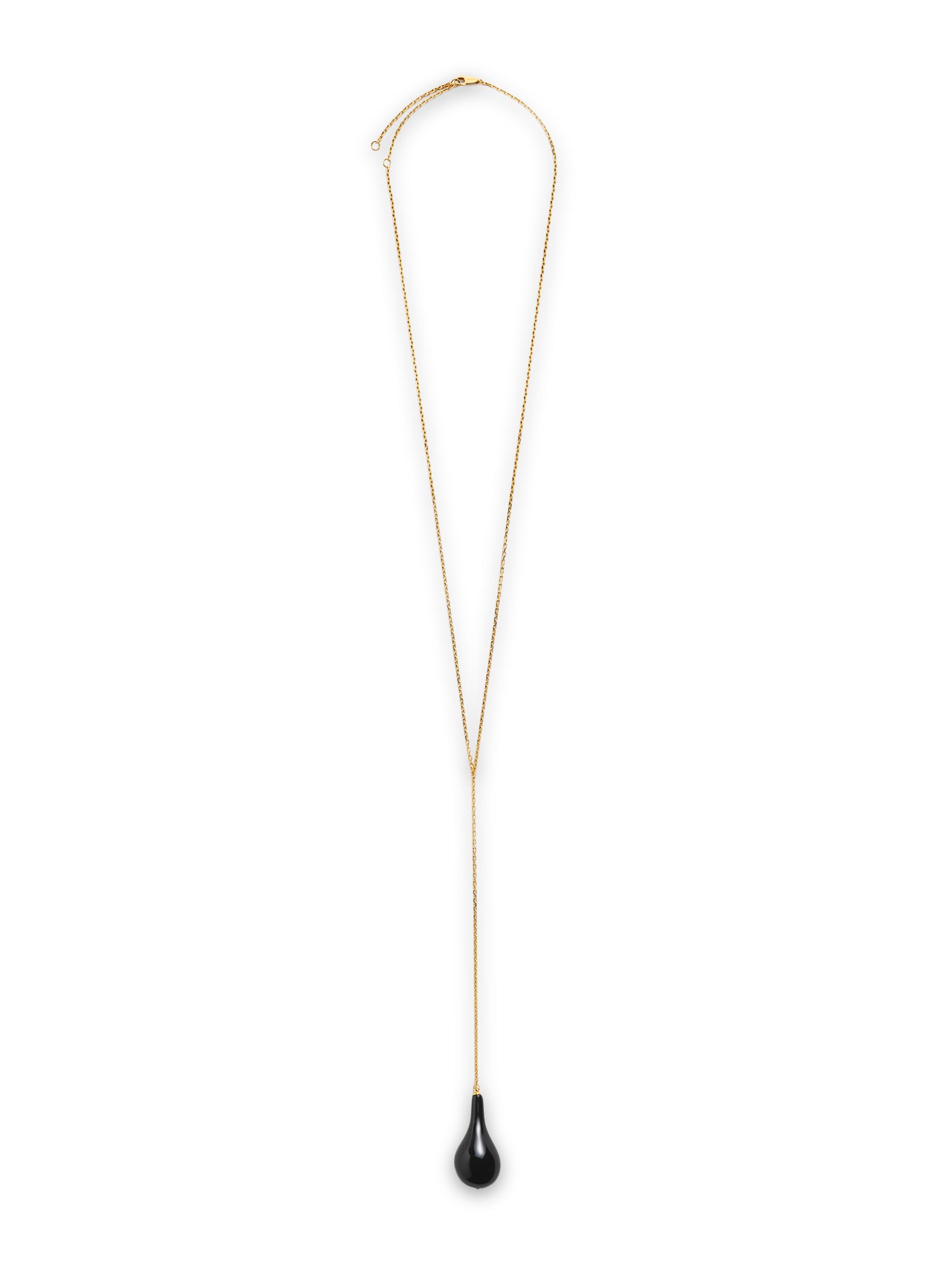 Toteme Women's 24K Gold-Plated, Onyx & Swarovski Crystal Lariat Necklace - Black Gold