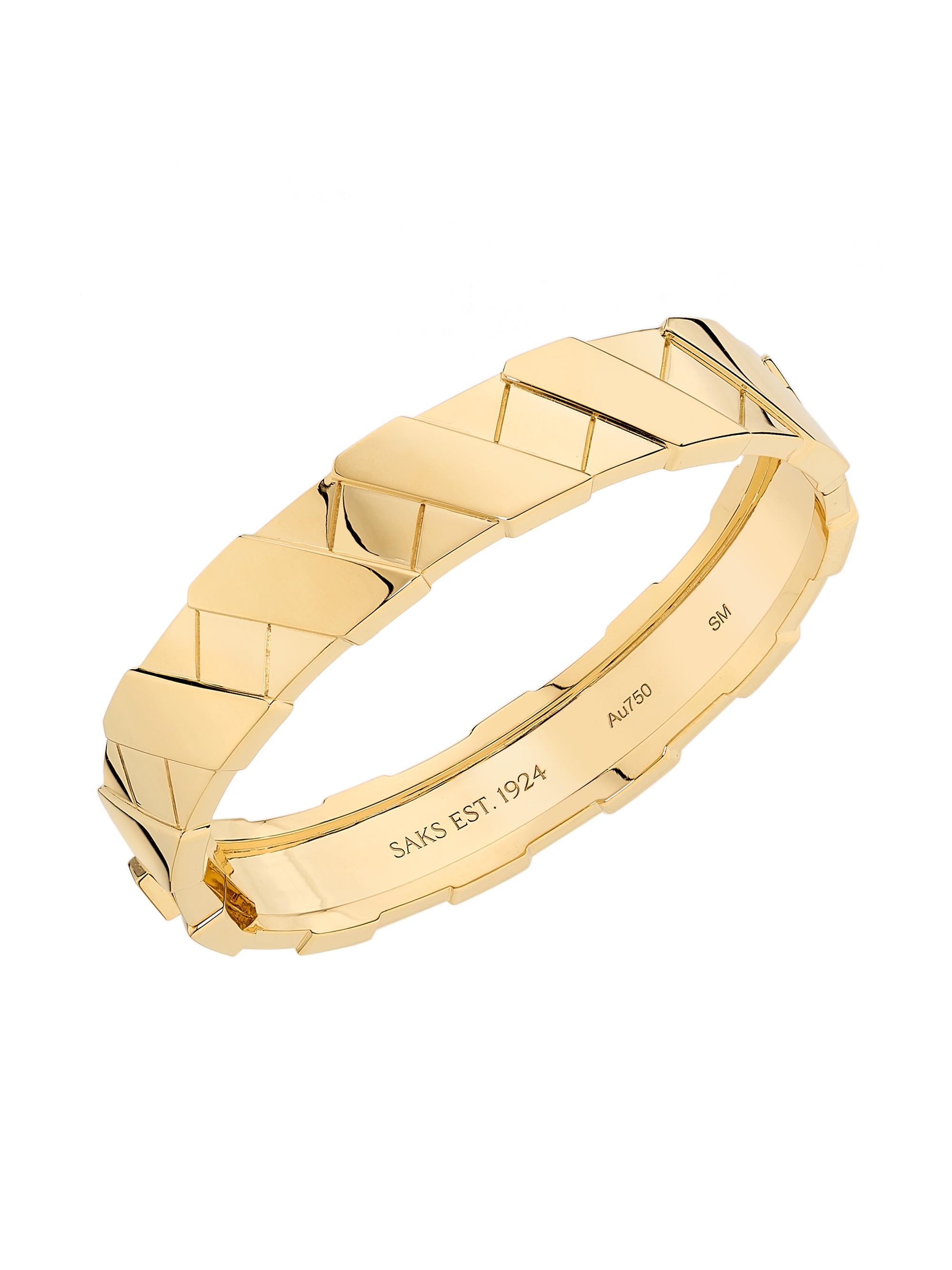 SAKS EST. 1924 Women's Helix Infinite  Bangle 18K Yellow Gold - Yellow Gold