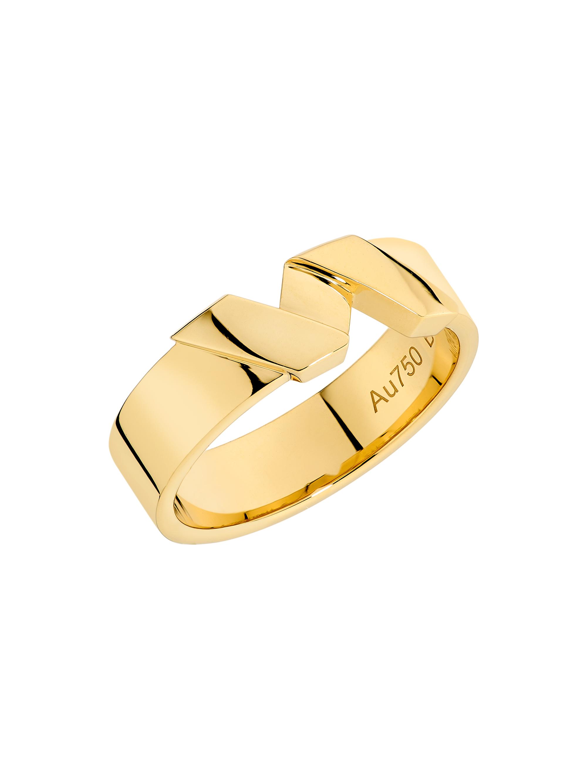 SAKS EST. 1924 Women's Helix 18K Yellow Gold Ring - Yellow Gold