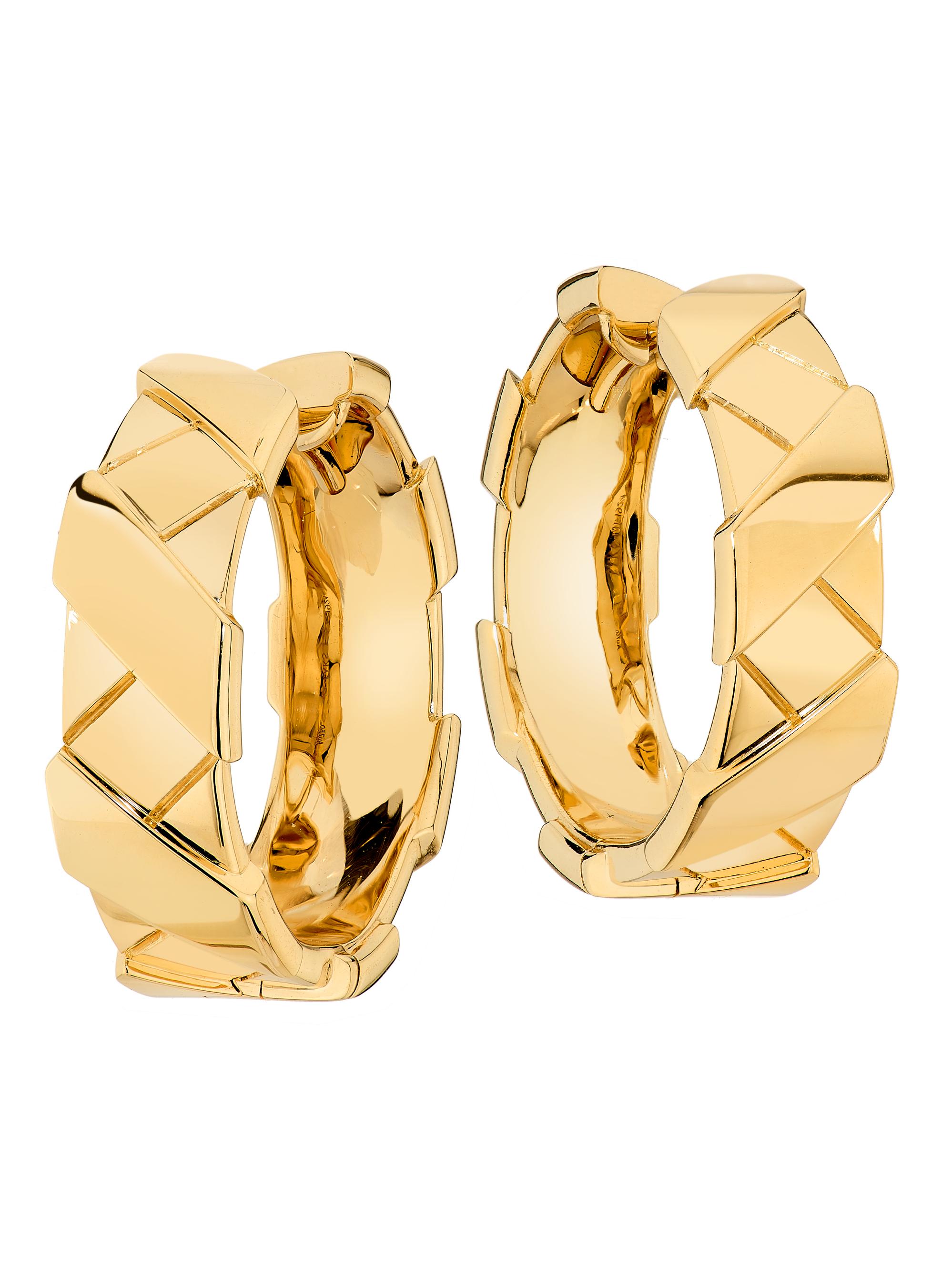 SAKS EST. 1924 Women's Helix Infinite  Hoop Earrings 18K Yellow Gold - Yellow Gold