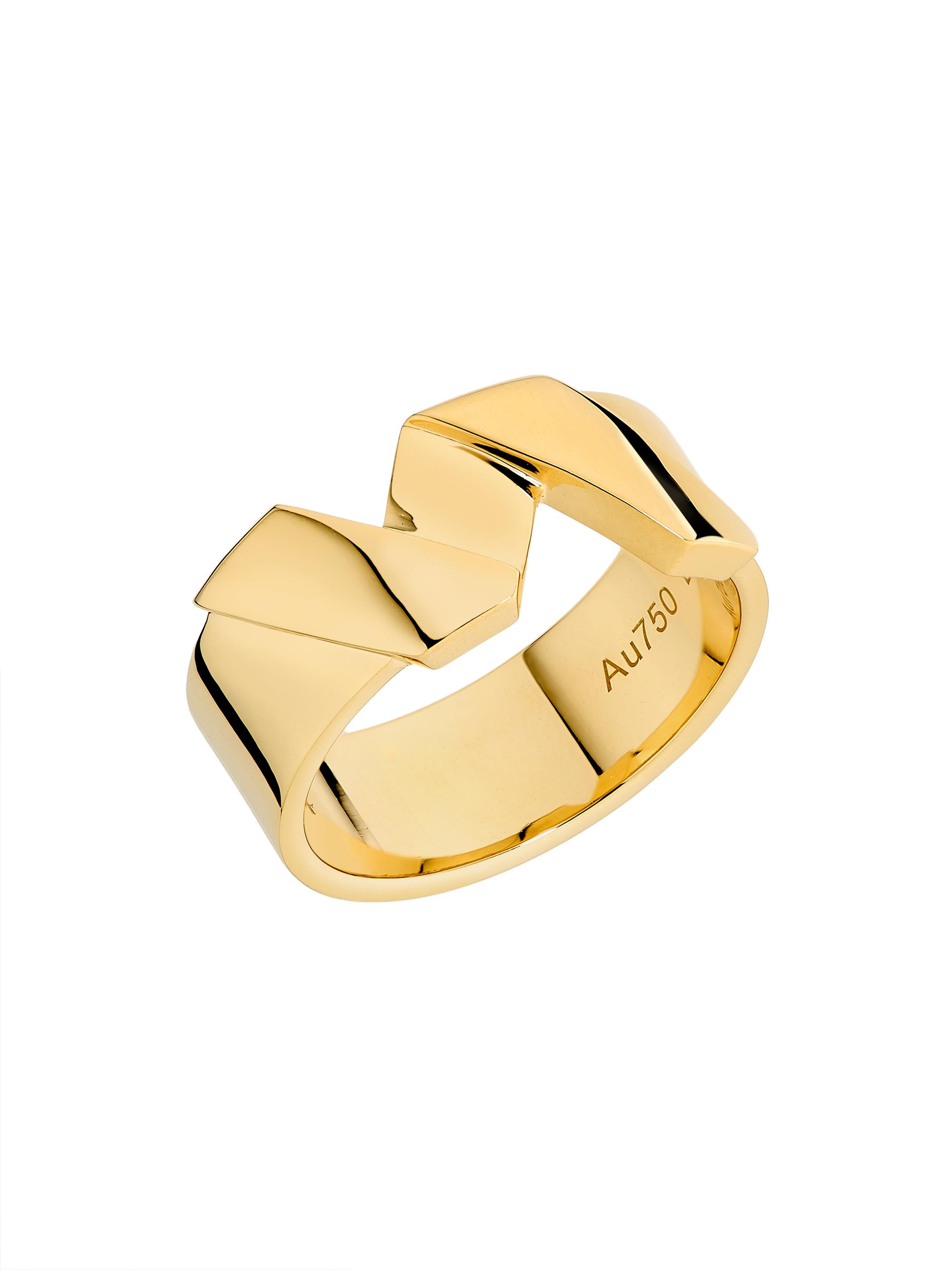 SAKS EST. 1924 Women's Helix Medium Ring 18K Yellow Gold - Yellow Gold