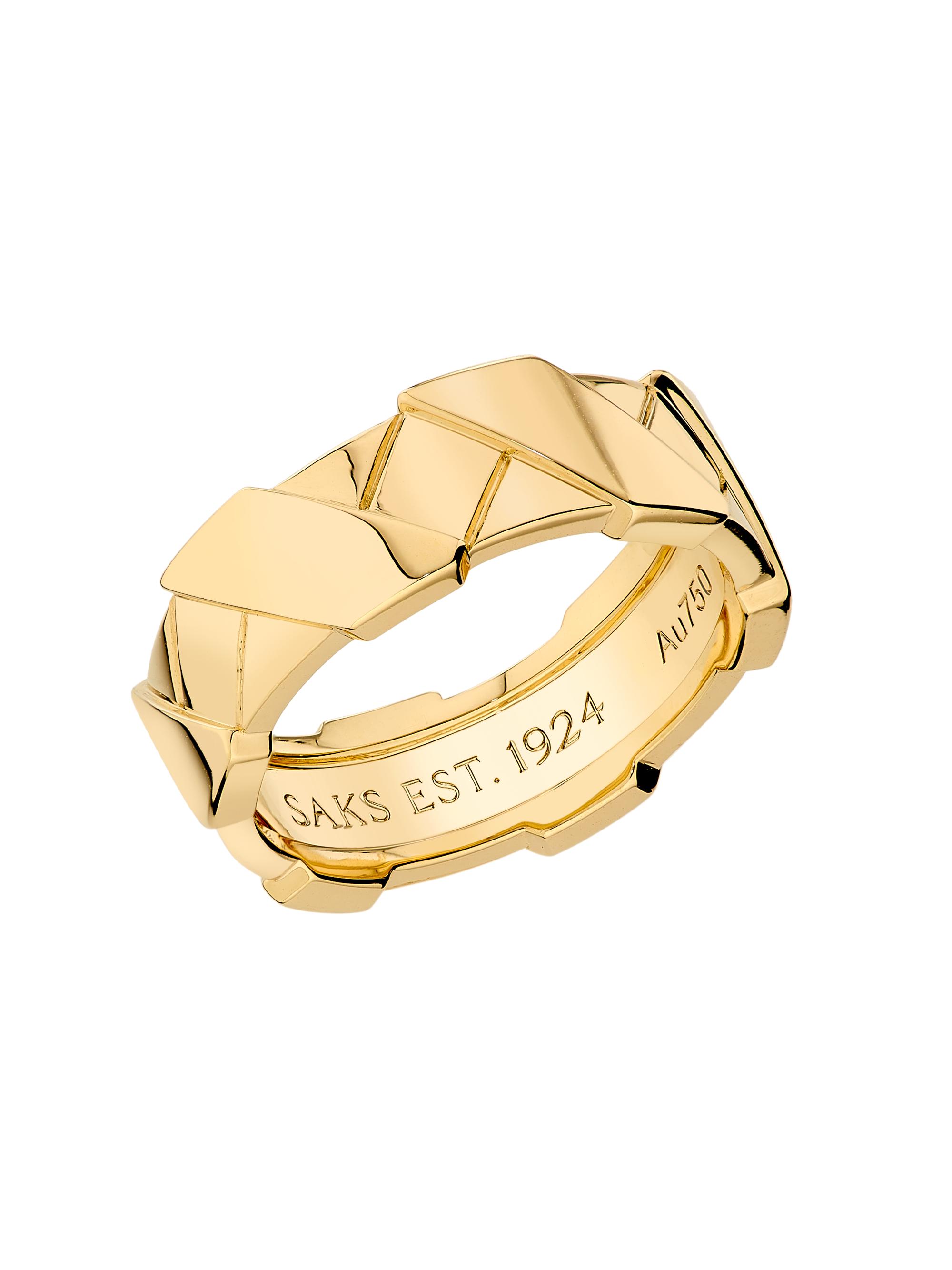 SAKS EST. 1924 Women's Helix Infinite Medium Ring 1K Yellow Gold - Yellow Gold