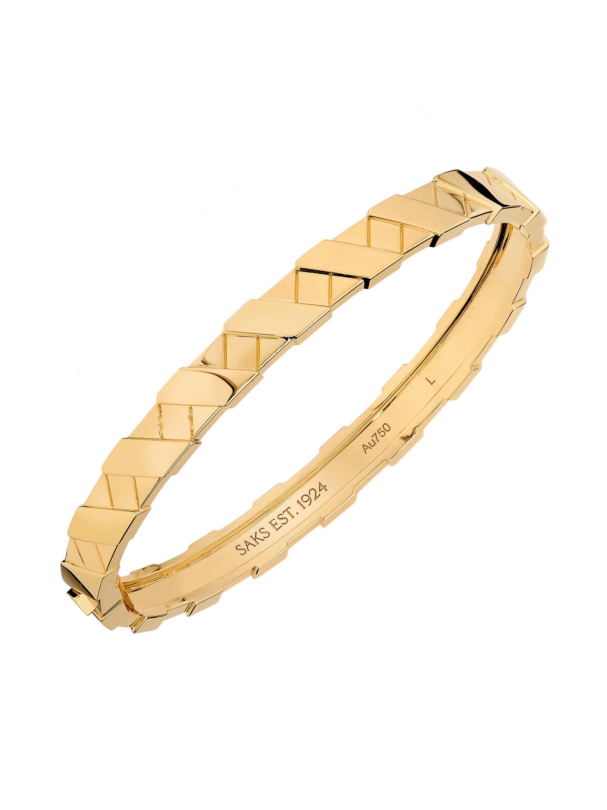 SAKS EST. 1924 Women's Helix Infinite Bangle 18K Yellow Gold - Yellow Gold