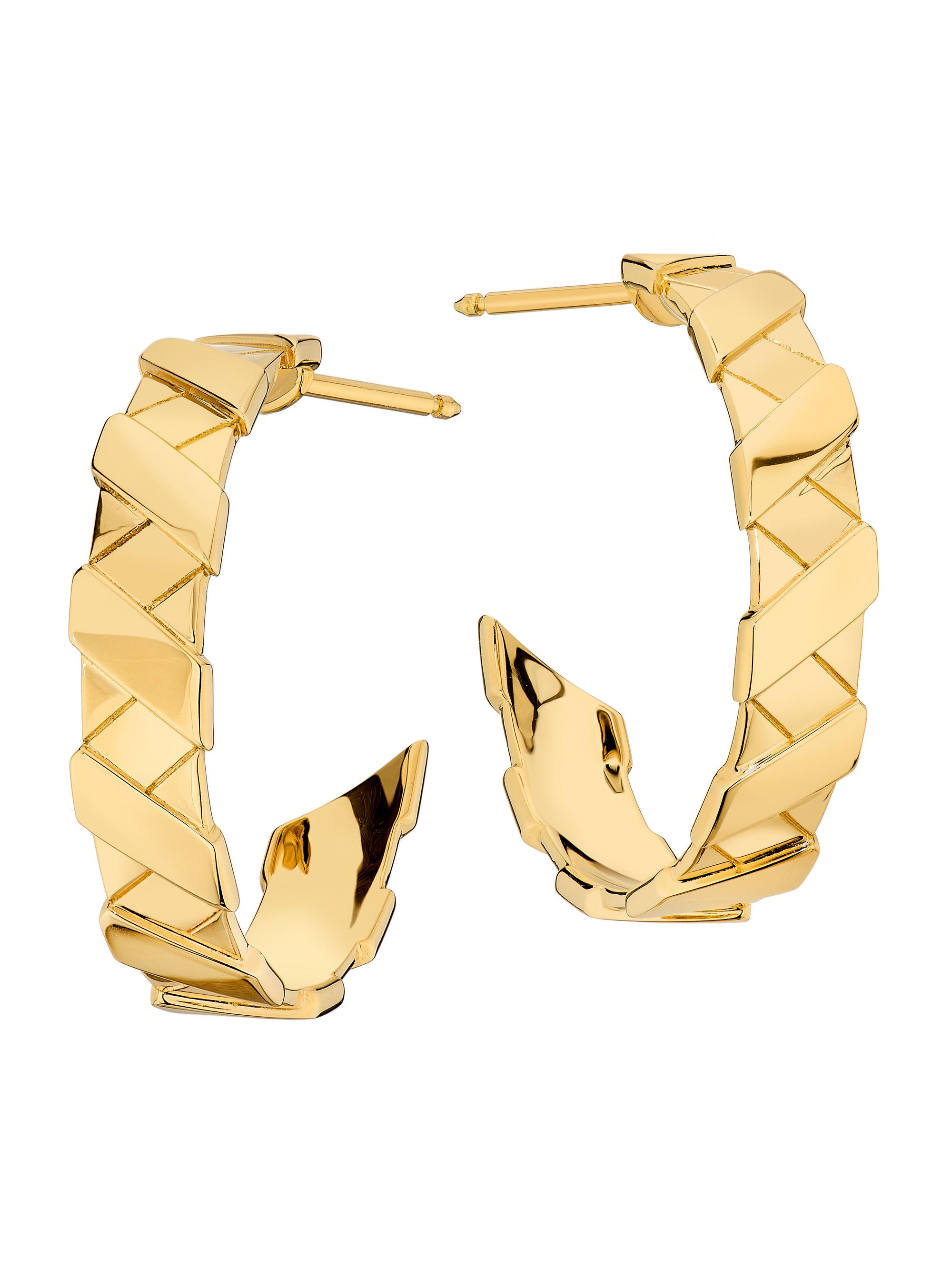 SAKS EST. 1924 Women's Helix Infinite  Hoop Earrings 18K Yellow Gold - Yellow Gold