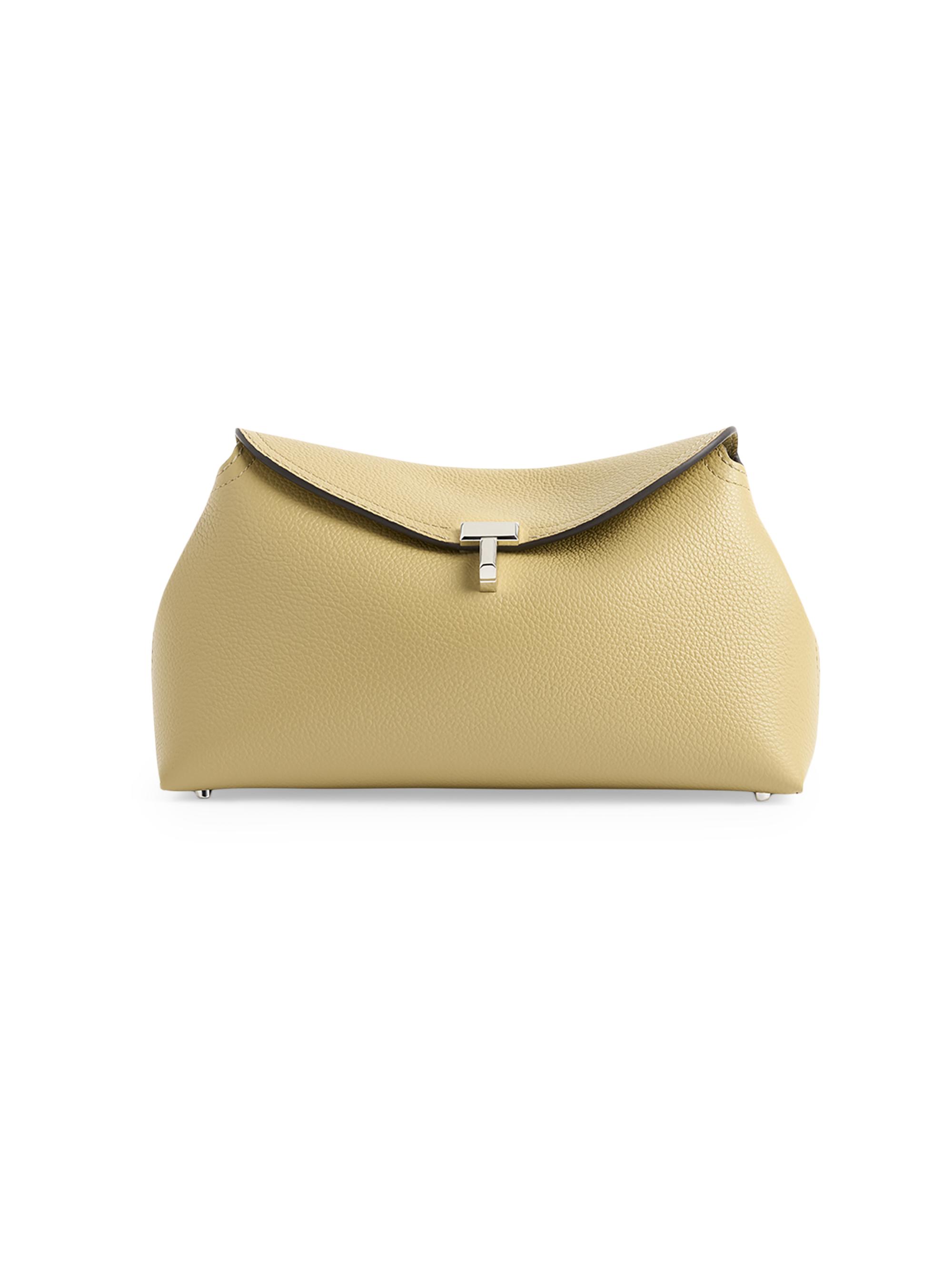 Toteme Women's T-Lock Leather Clutch - Dessert