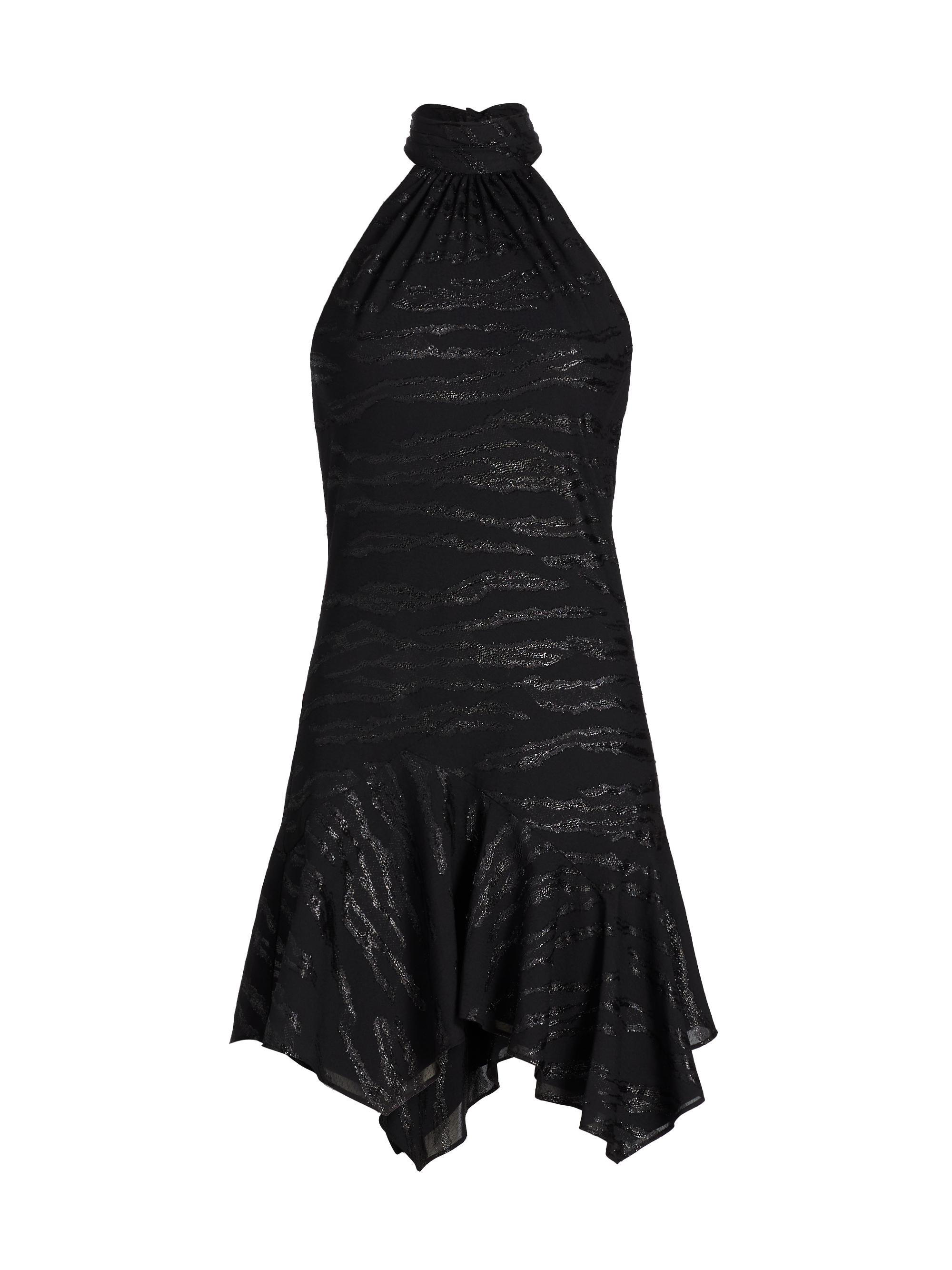 Ramy Brook Women's Nari Halterneck Minidress - Black Lurex