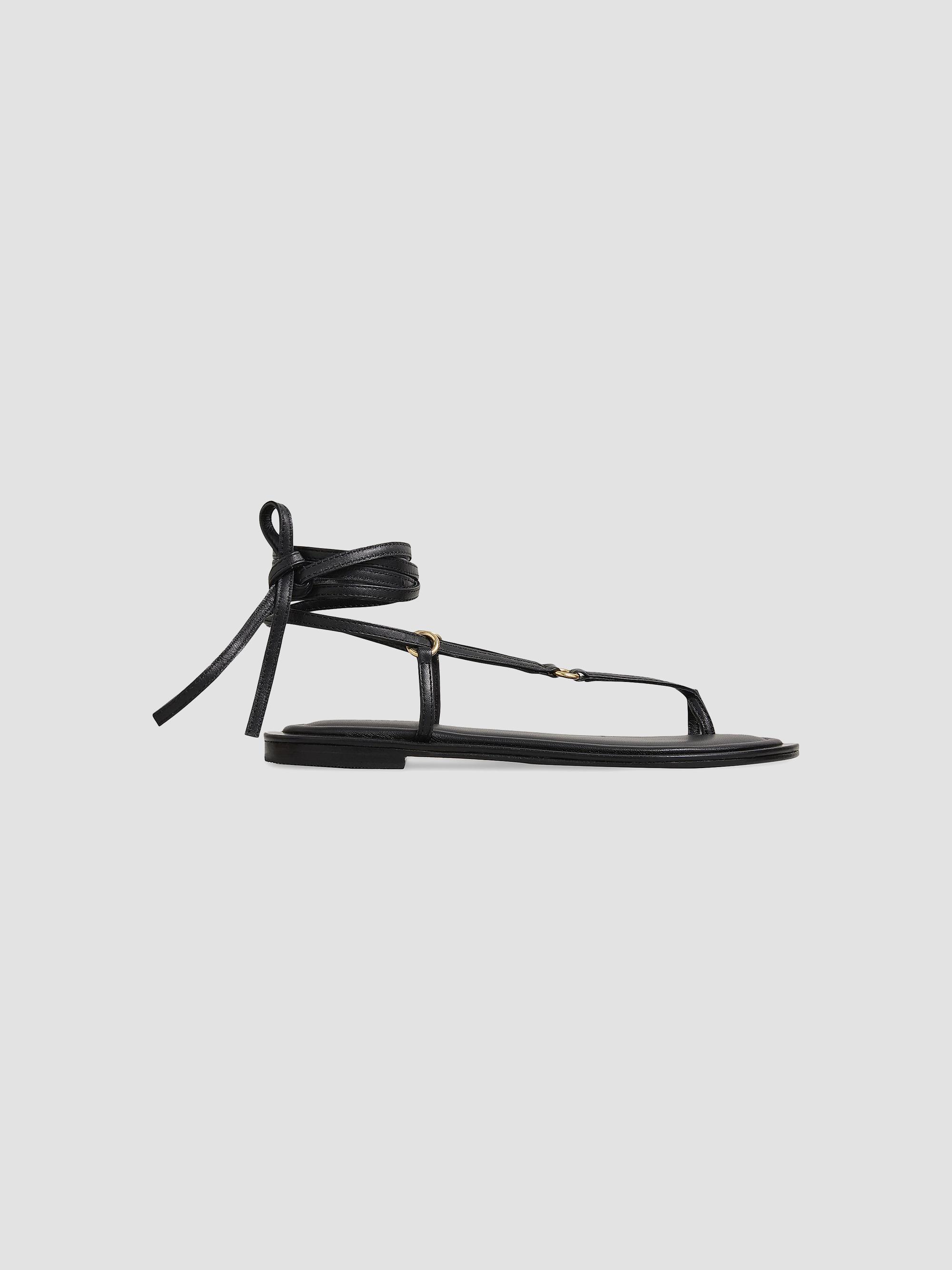 A.Emery Women's Tesni Leather Sandals - Black | Thumbnail 5