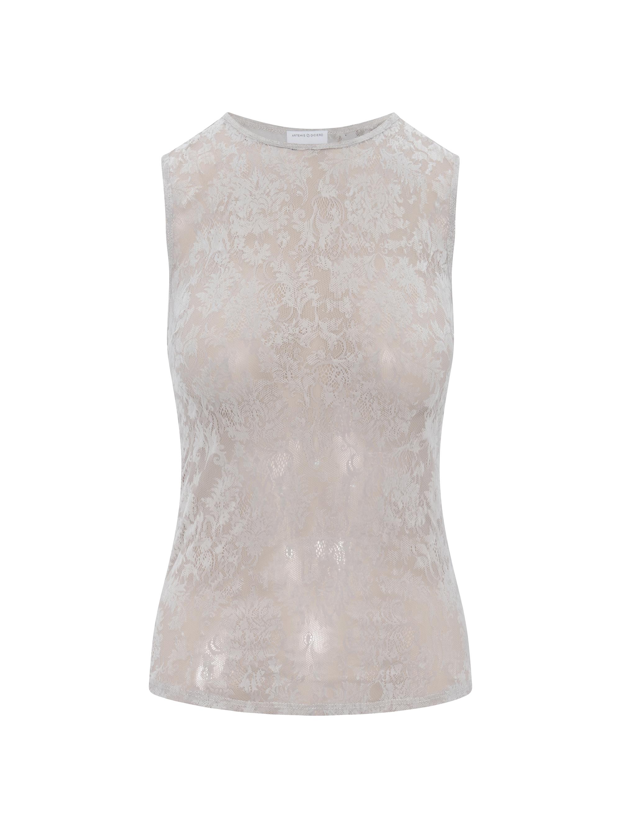 Artemis Diciero Women's Selma Lace Tank - Bone