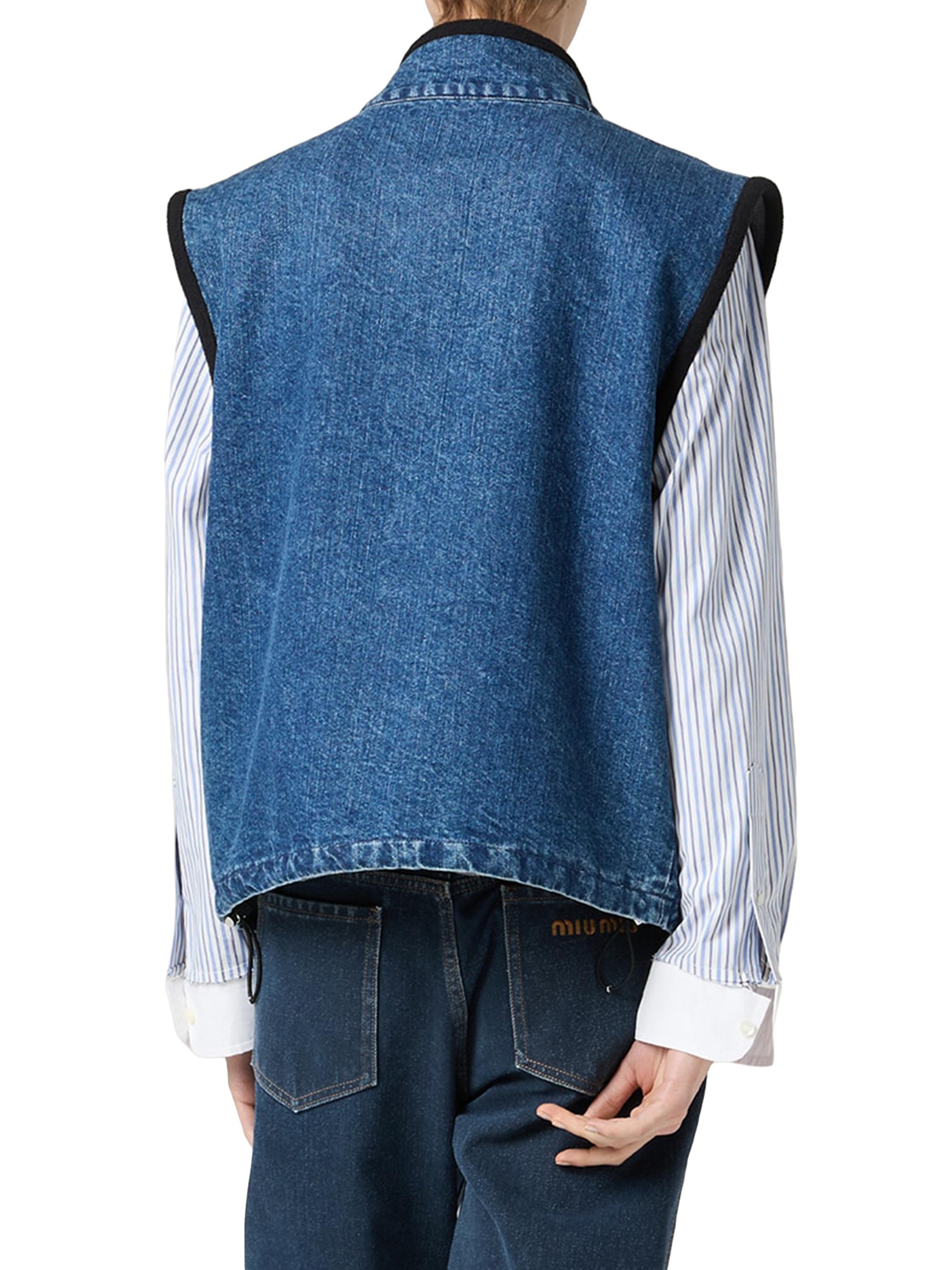 Cashmere Denim Blouson Vest