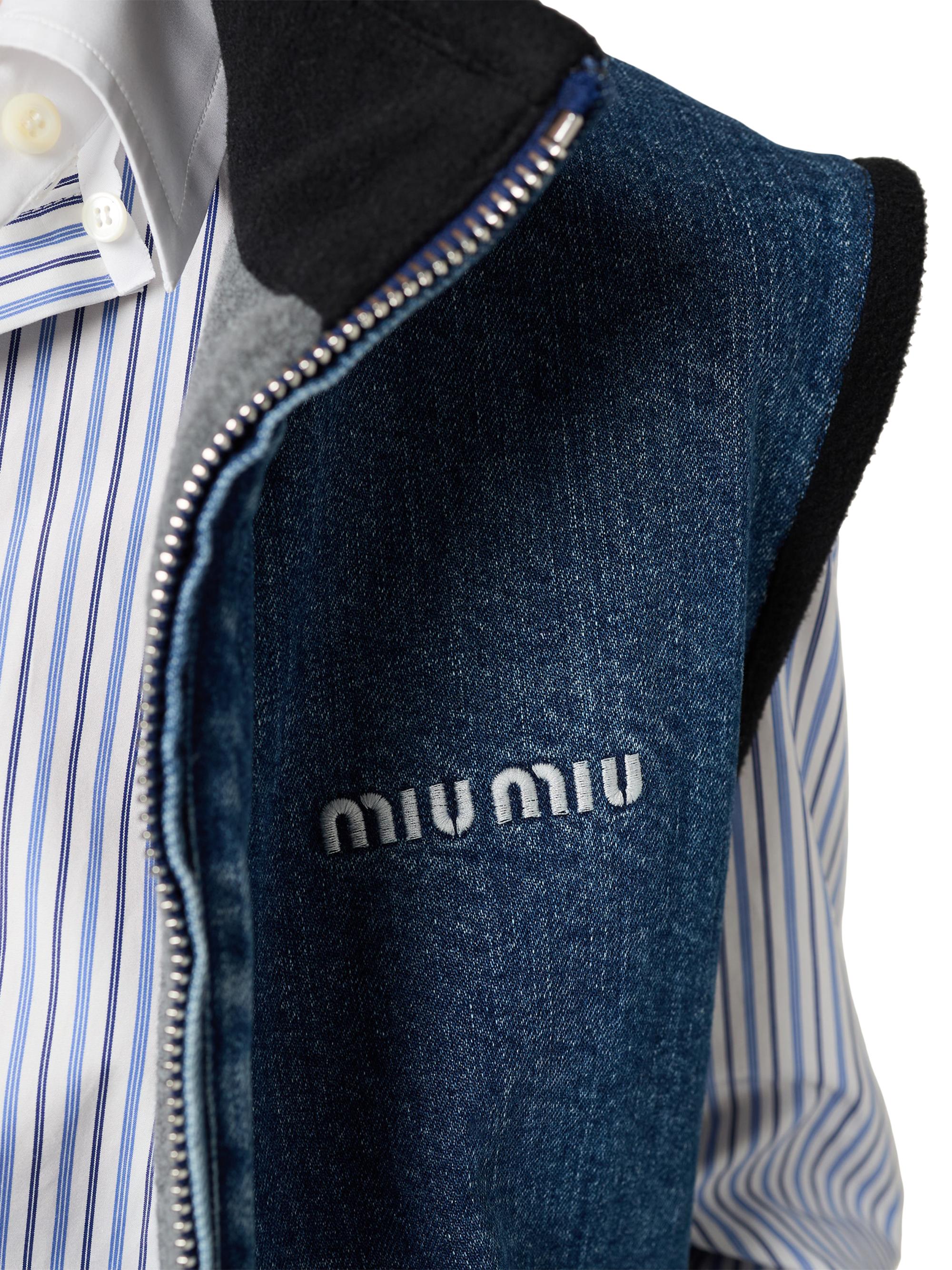 Cashmere Denim Blouson Vest