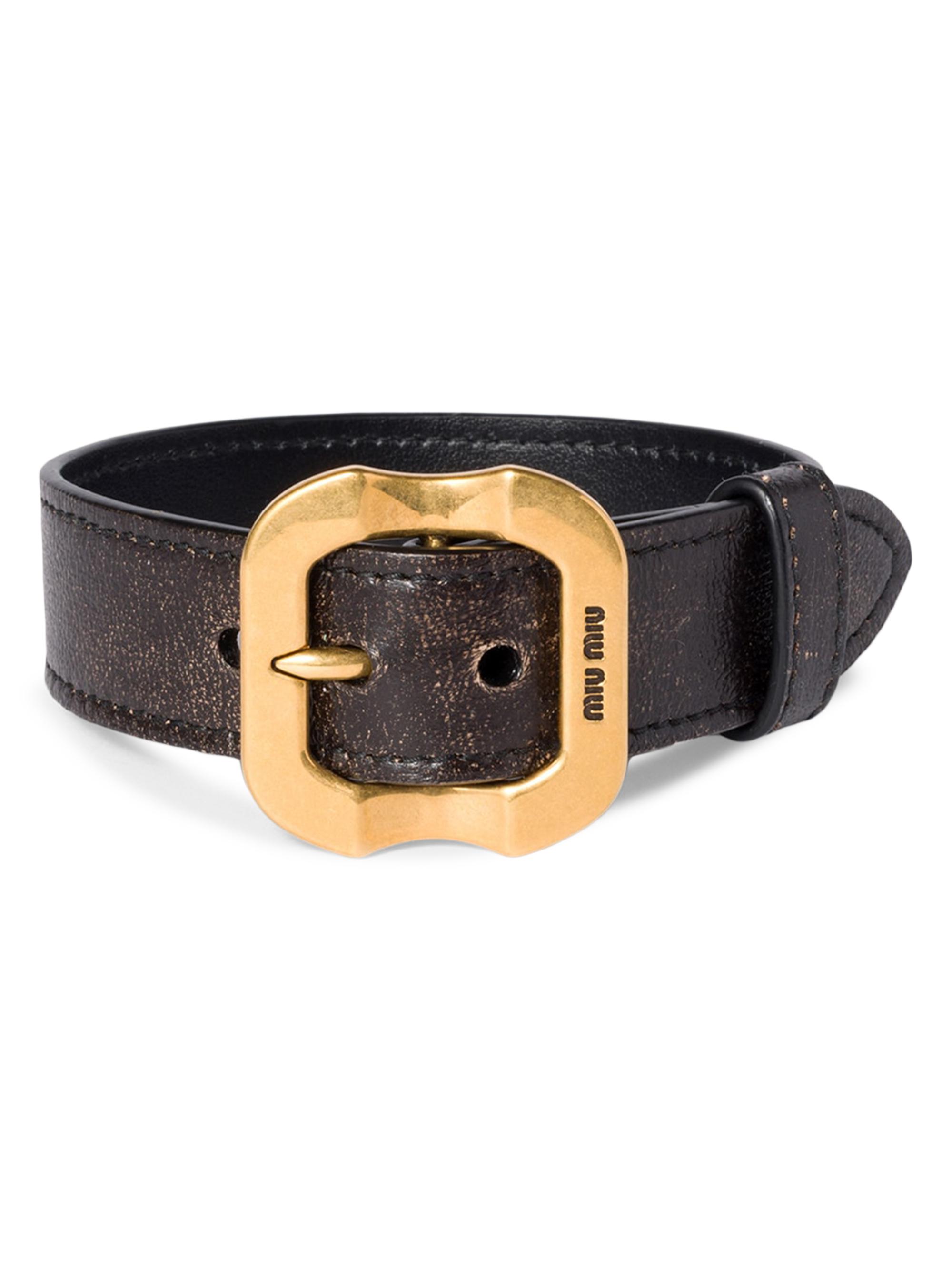Miu Miu Nappa Leather Bracelet with Buckle | Saks Fifth Avenue