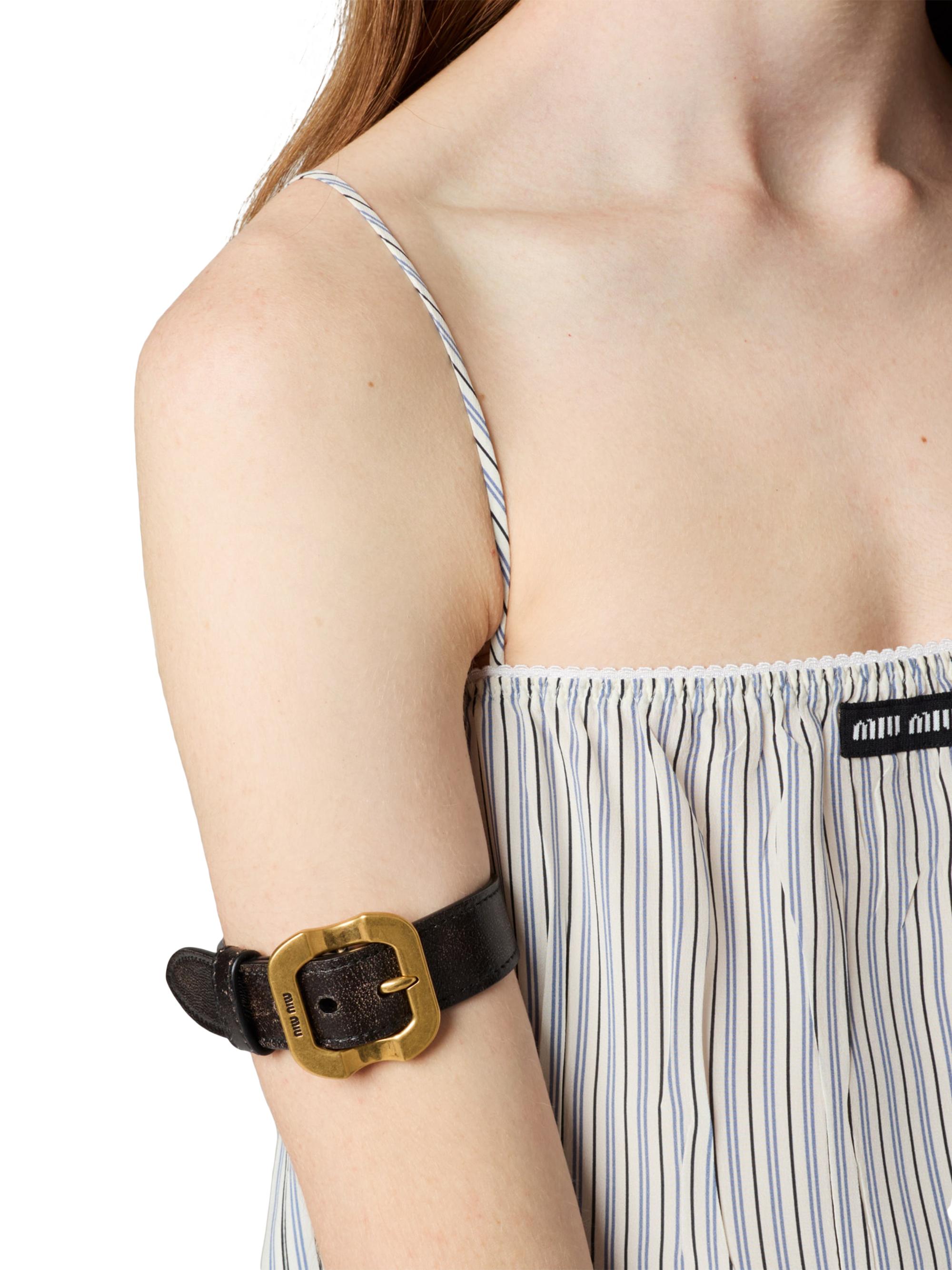 Miu Miu Nappa Leather Bracelet with Buckle | Saks Fifth Avenue